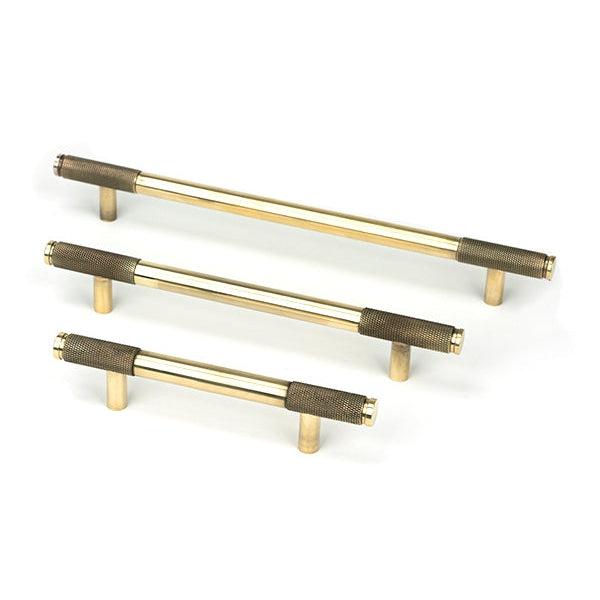 Aged Brass Half Brompton Pull Handle - Large | From The Anvil-Pull Handles-Yester Home