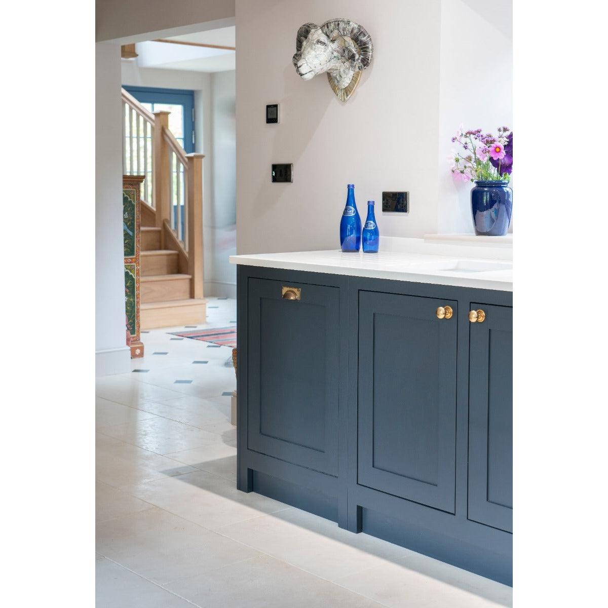 Aged Brass Hammered Art Deco Drawer Pull | From The Anvil-Drawer Pulls-Yester Home