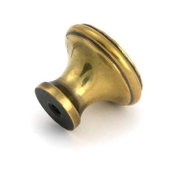 Aged Brass Hammered Cabinet Knob - Medium - Cabinet Knobs - From The Anvil - Yester Home