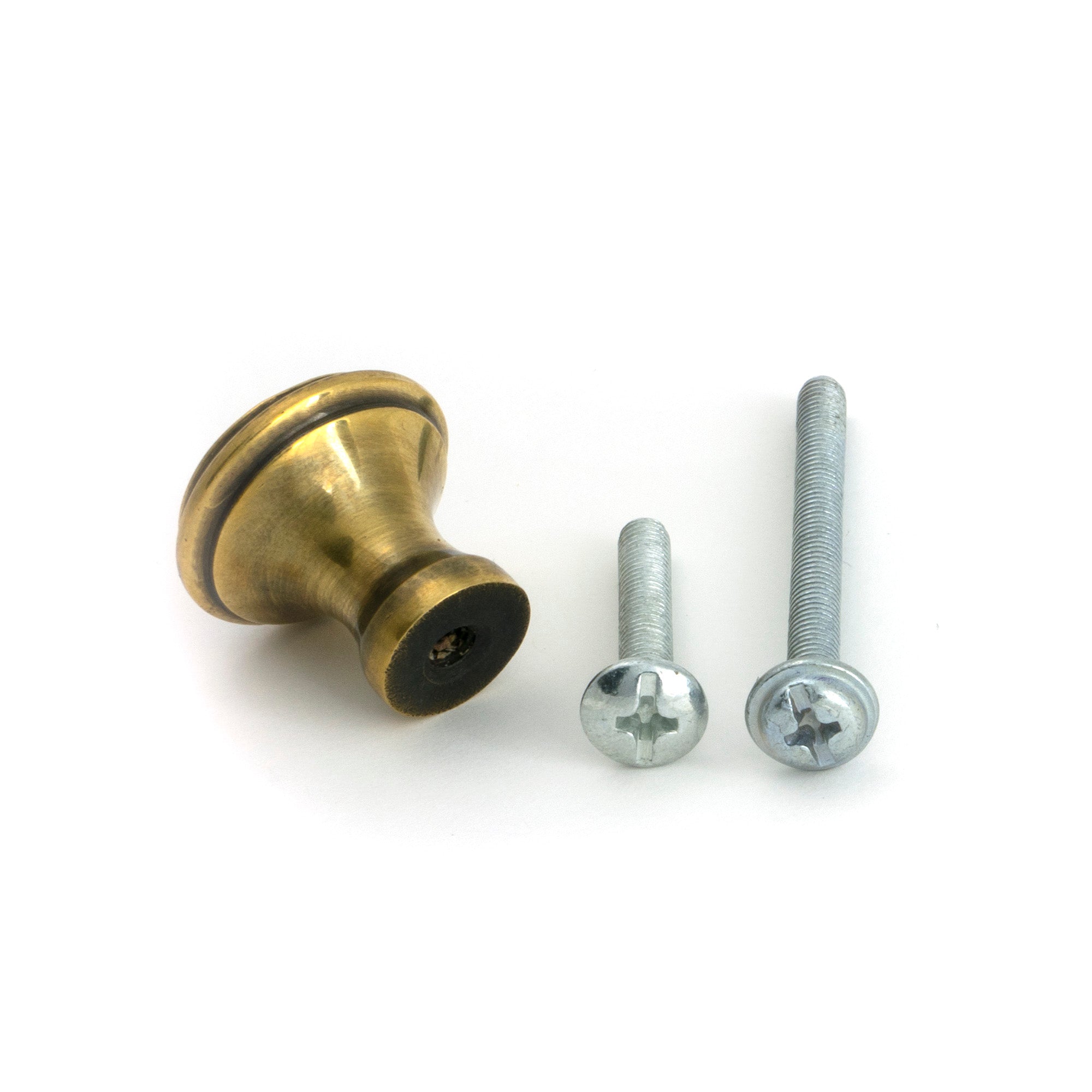 Aged Brass Hammered Cabinet Knob - Small - Cabinet Knobs - From The Anvil - Yester Home