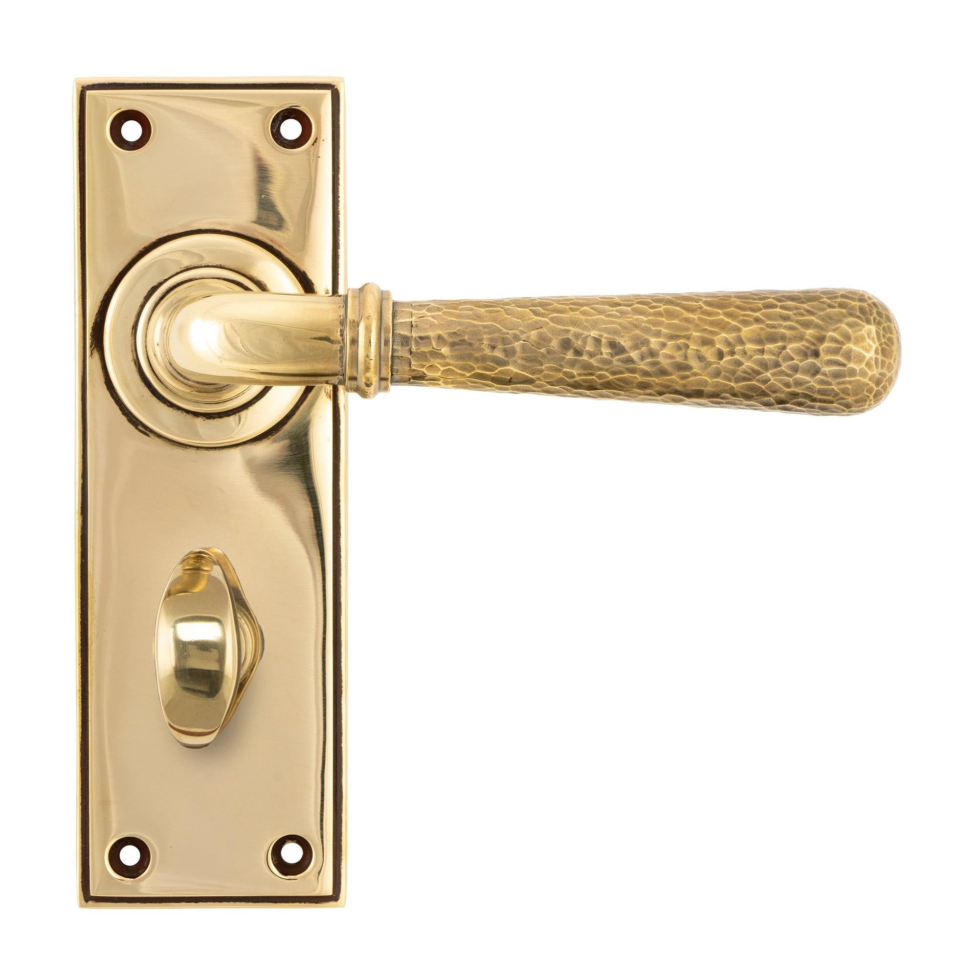Aged Brass Hammered Newbury Lever Bathroom Set | From The Anvil - Lever Bathroom - From The Anvil - Yester Home