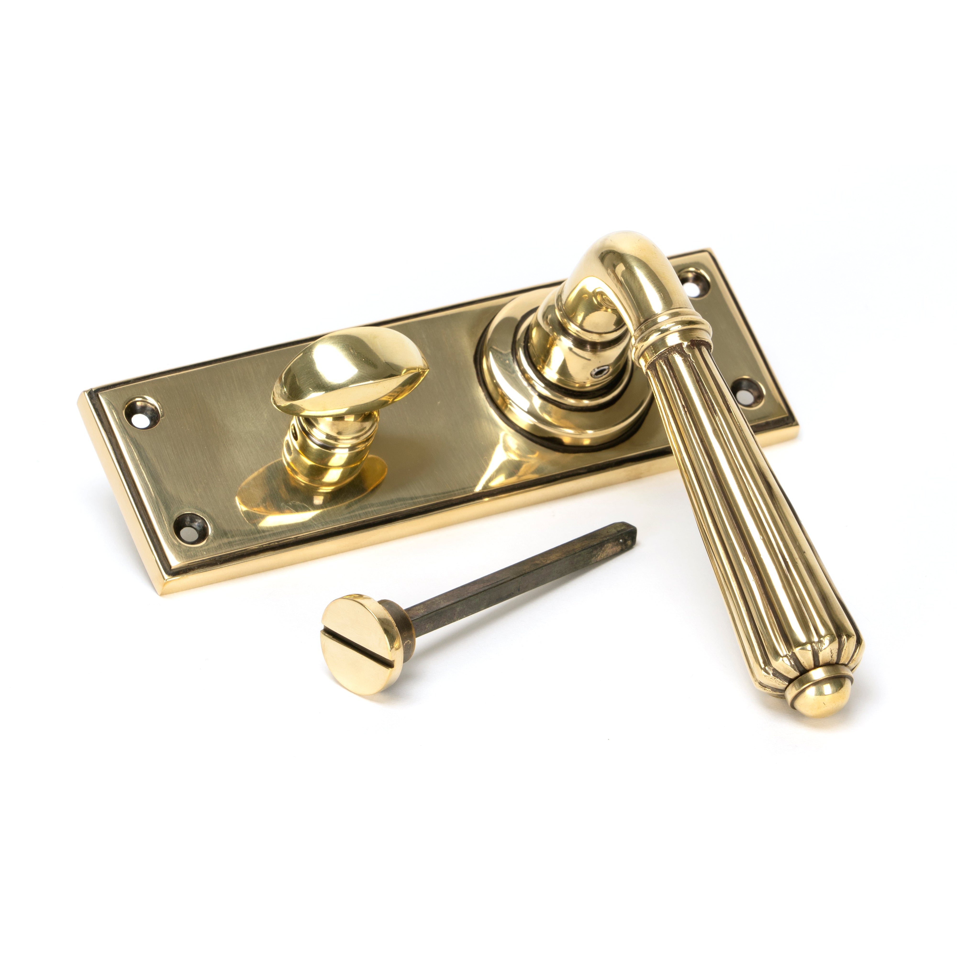 Aged Brass Hinton Lever Bathroom Set | From The Anvil-Lever Bathroom-Yester Home