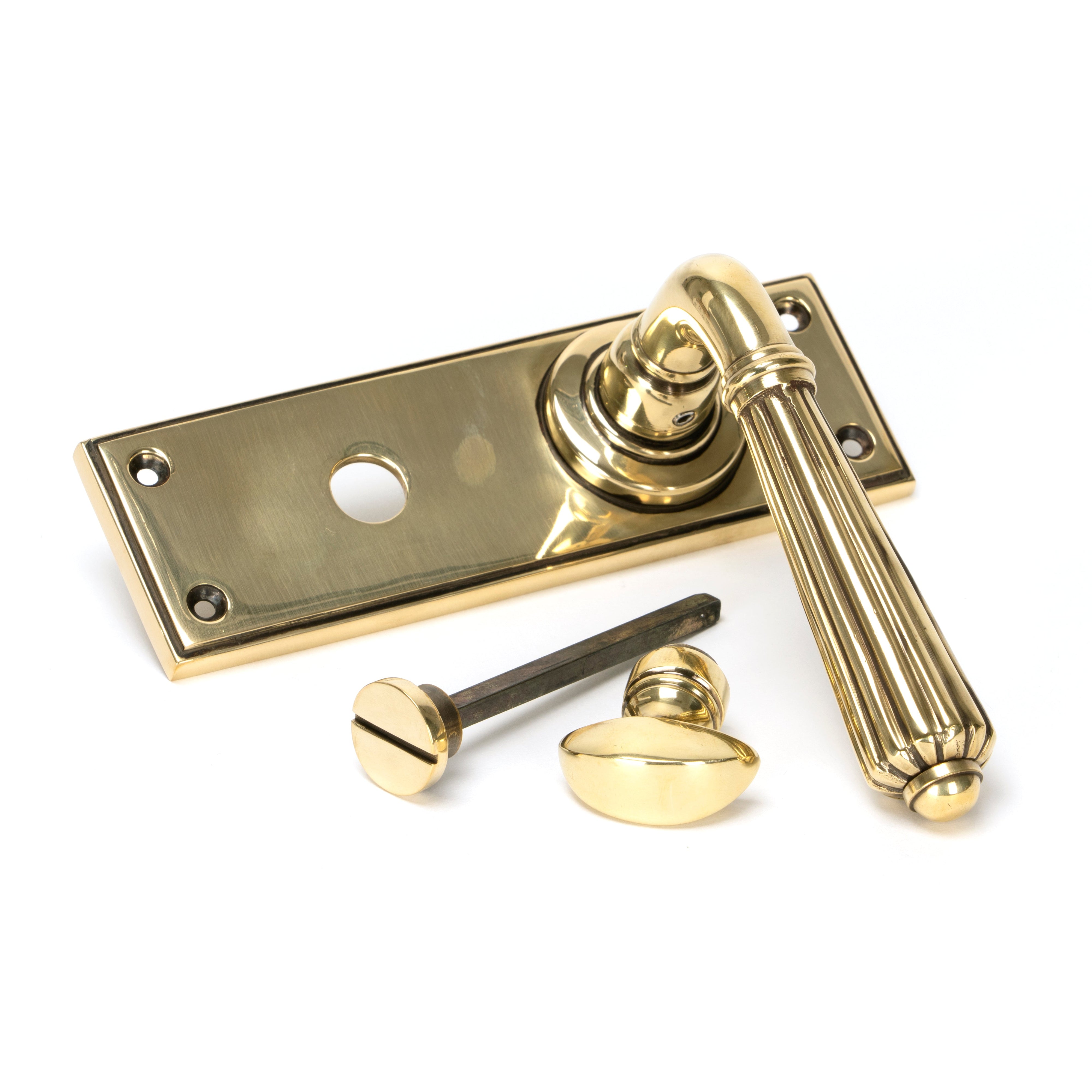 Aged Brass Hinton Lever Bathroom Set | From The Anvil-Lever Bathroom-Yester Home