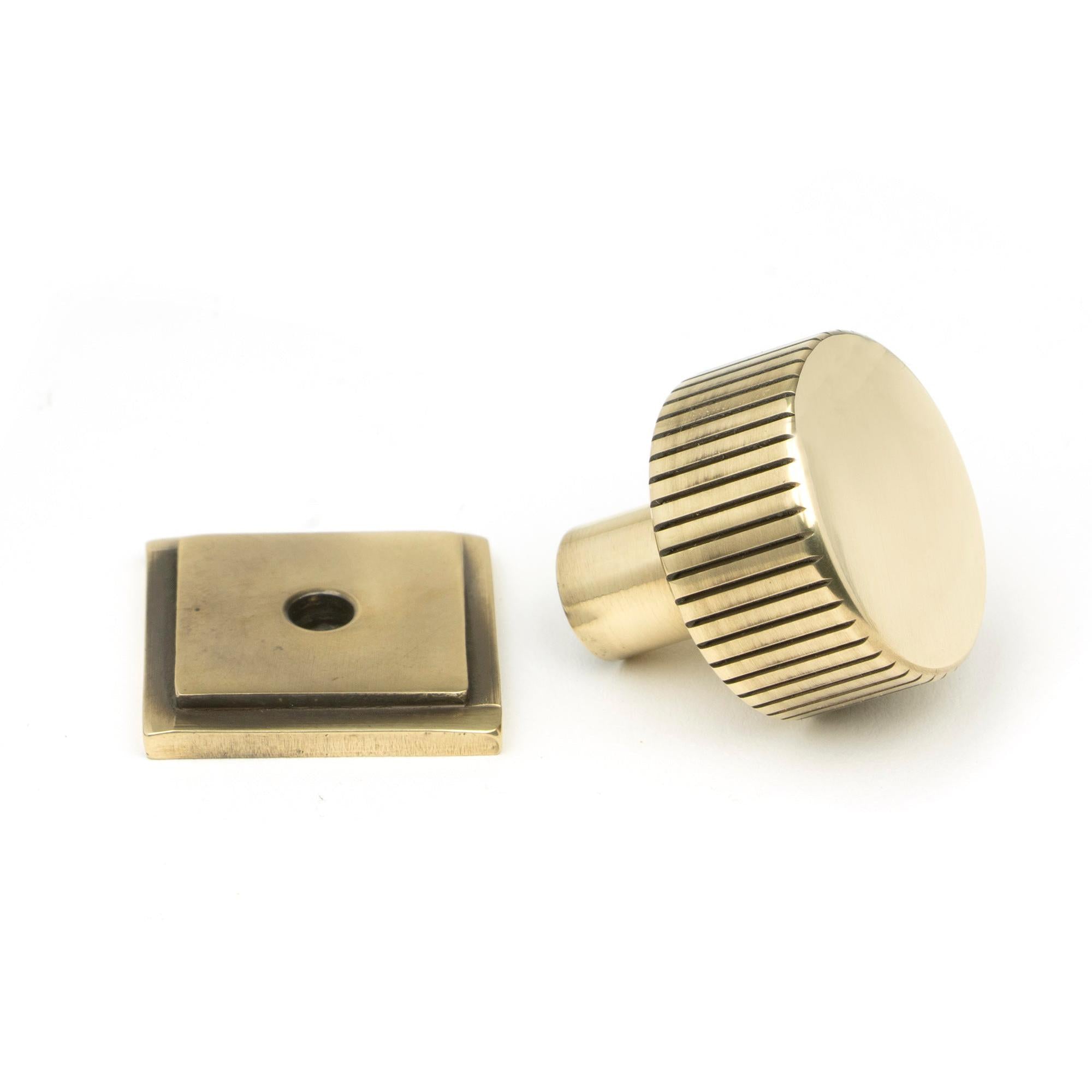 Aged Brass Judd Cabinet Knob - 25mm (Square) | From The Anvil - Cabinet Knobs - From The Anvil - Yester Home