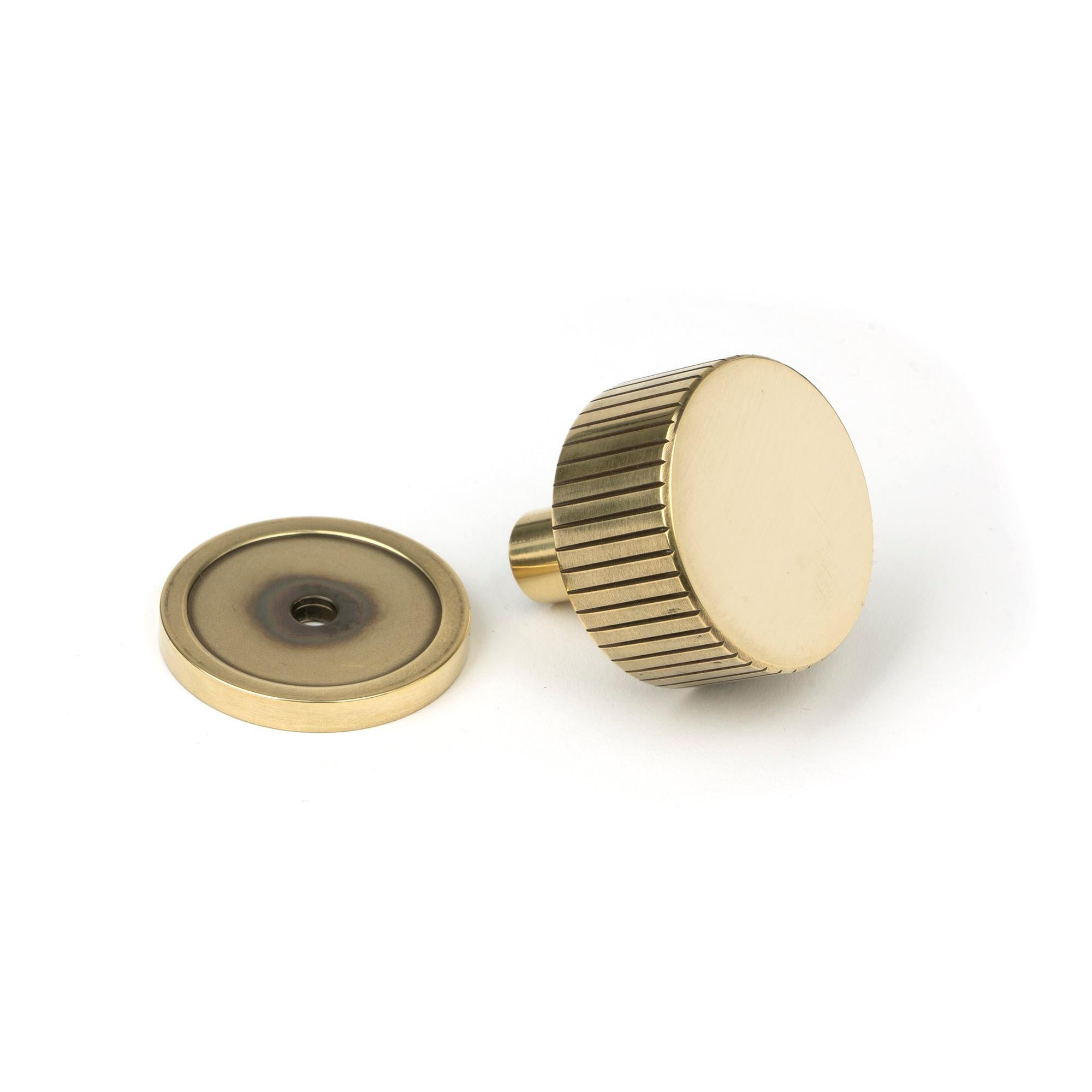 Aged Brass Judd Cabinet Knob - 32mm (Plain) | From The Anvil - Cabinet Knobs - From The Anvil - Yester Home