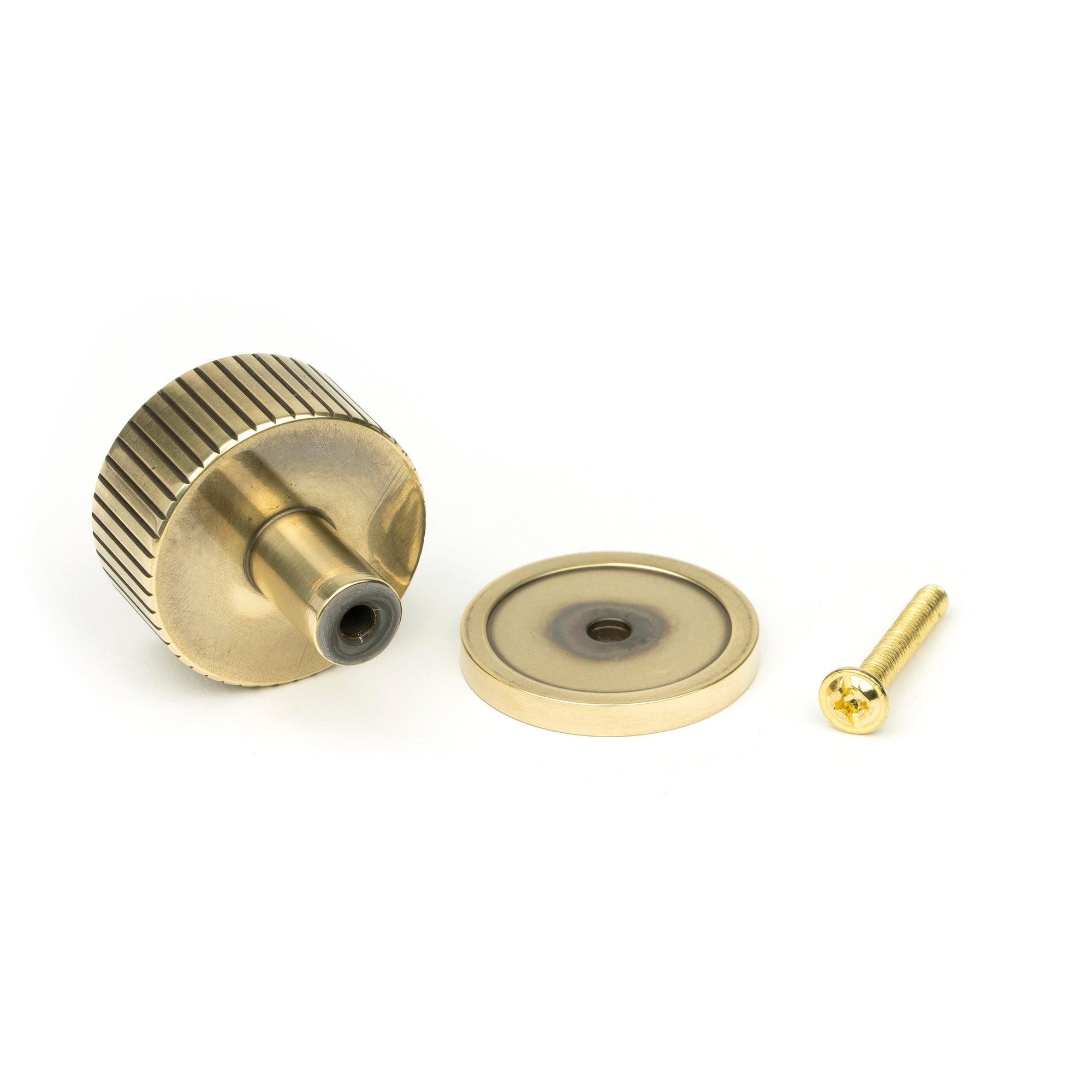 Aged Brass Judd Cabinet Knob - 32mm (Plain) | From The Anvil - Cabinet Knobs - From The Anvil - Yester Home