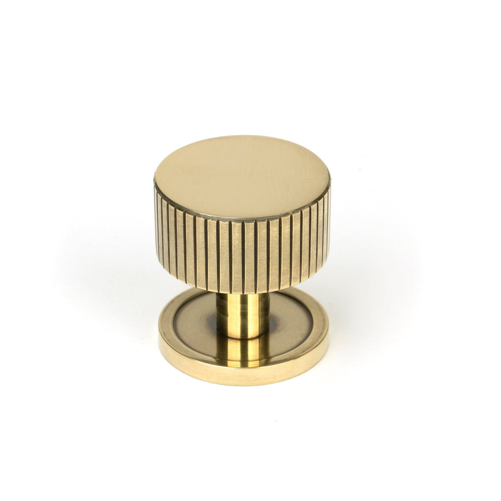 Aged Brass Judd Cabinet Knob - 32mm (Plain) | From The Anvil-Cabinet Knobs-Yester Home