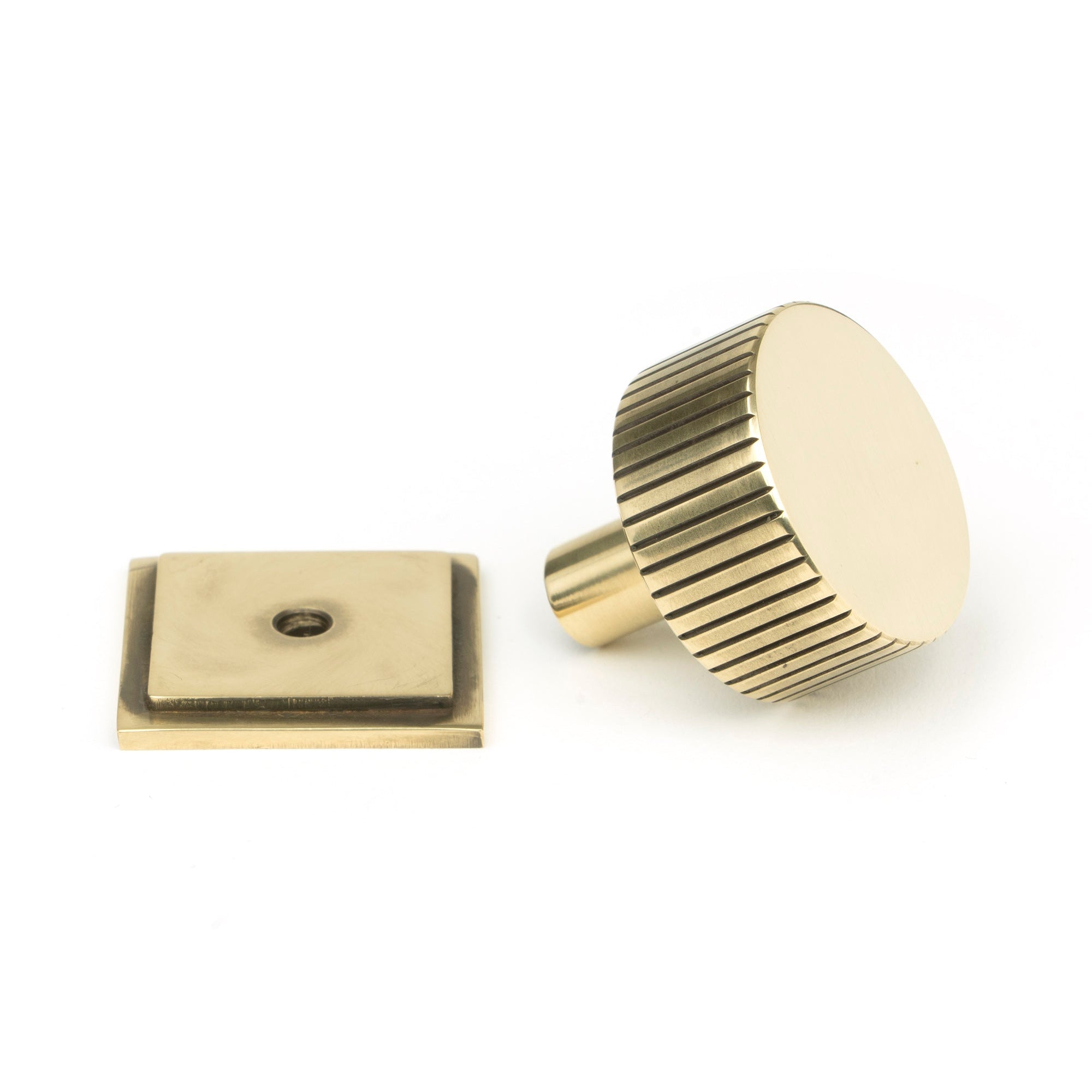 Aged Brass Judd Cabinet Knob - 32mm (Square) | From The Anvil-Cabinet Knobs-Yester Home
