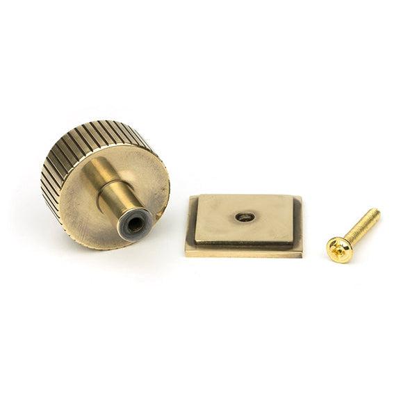Aged Brass Judd Cabinet Knob - 32mm (Square) | From The Anvil-Cabinet Knobs-Yester Home
