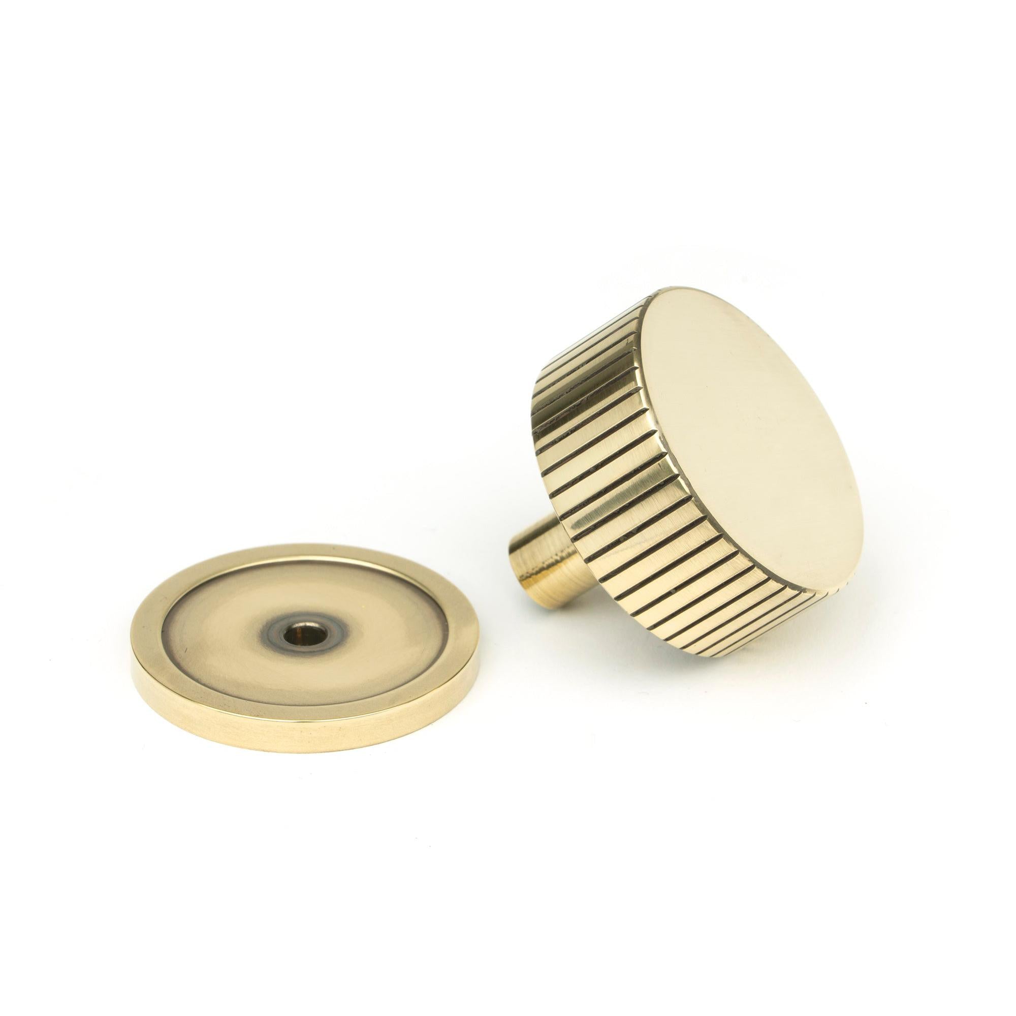 Aged Brass Judd Cabinet Knob - 38mm (Plain) | From The Anvil - Cabinet Knobs - From The Anvil - Yester Home