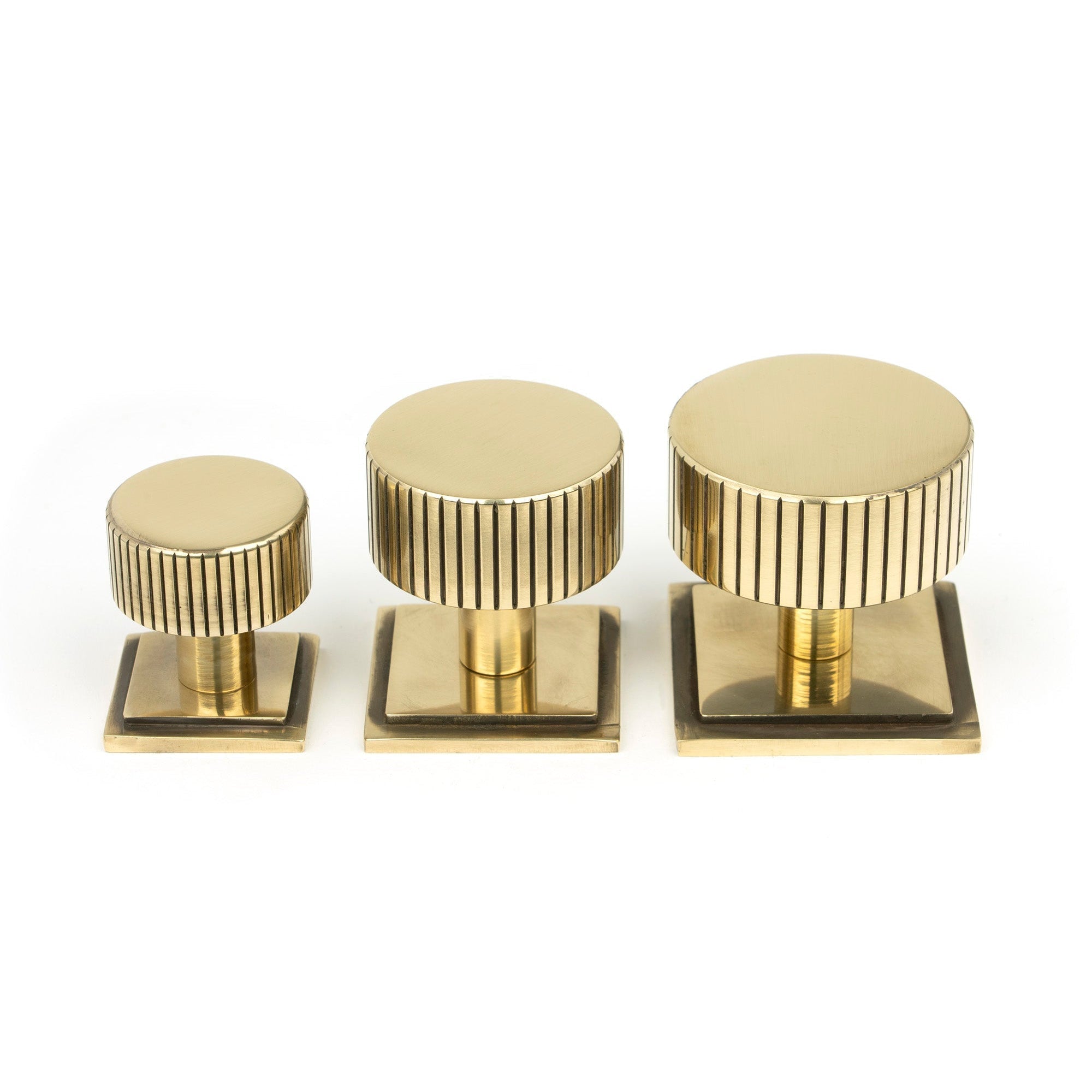 Aged Brass Judd Cabinet Knob - 38mm (Square) | From The Anvil-Cabinet Knobs-Yester Home