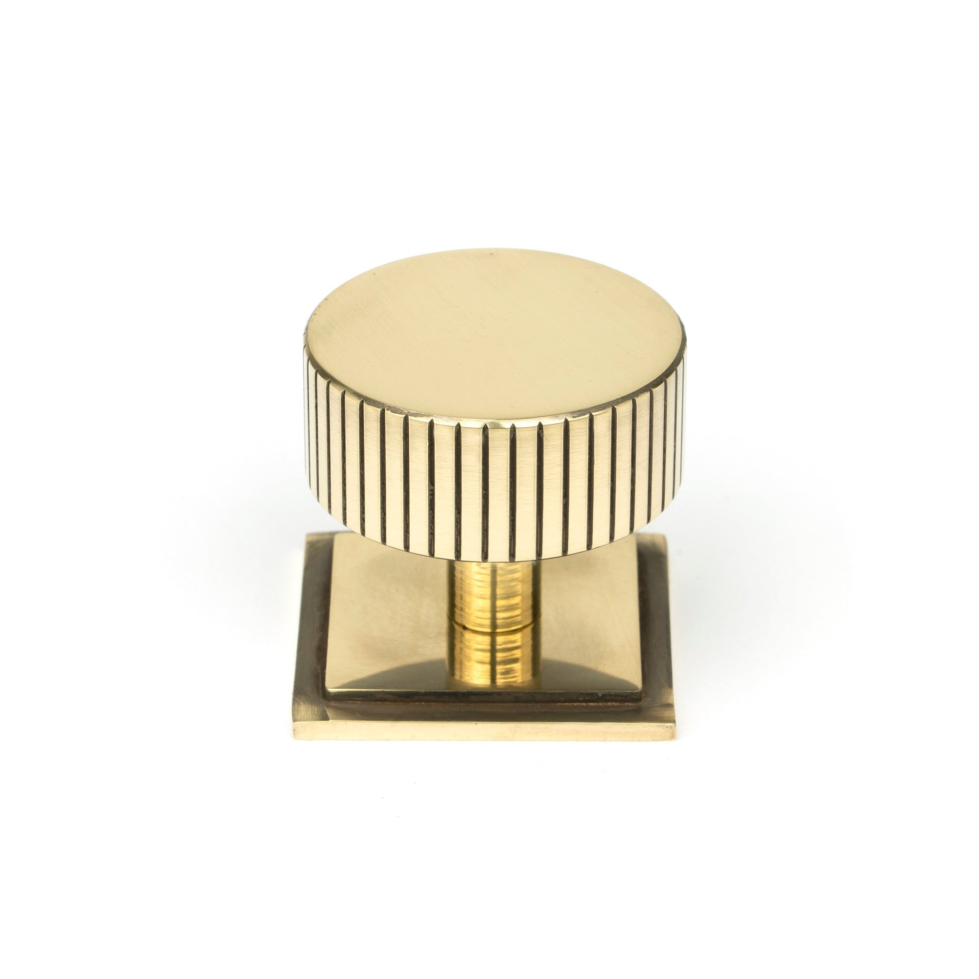 Aged Brass Judd Cabinet Knob - 38mm (Square) | From The Anvil-Cabinet Knobs-Yester Home