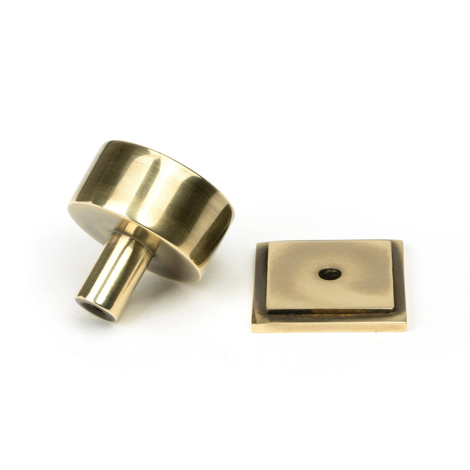 Aged Brass Kelso Cabinet Knob - 32mm (Square) | From The Anvil - Cabinet Knobs - From The Anvil - Yester Home