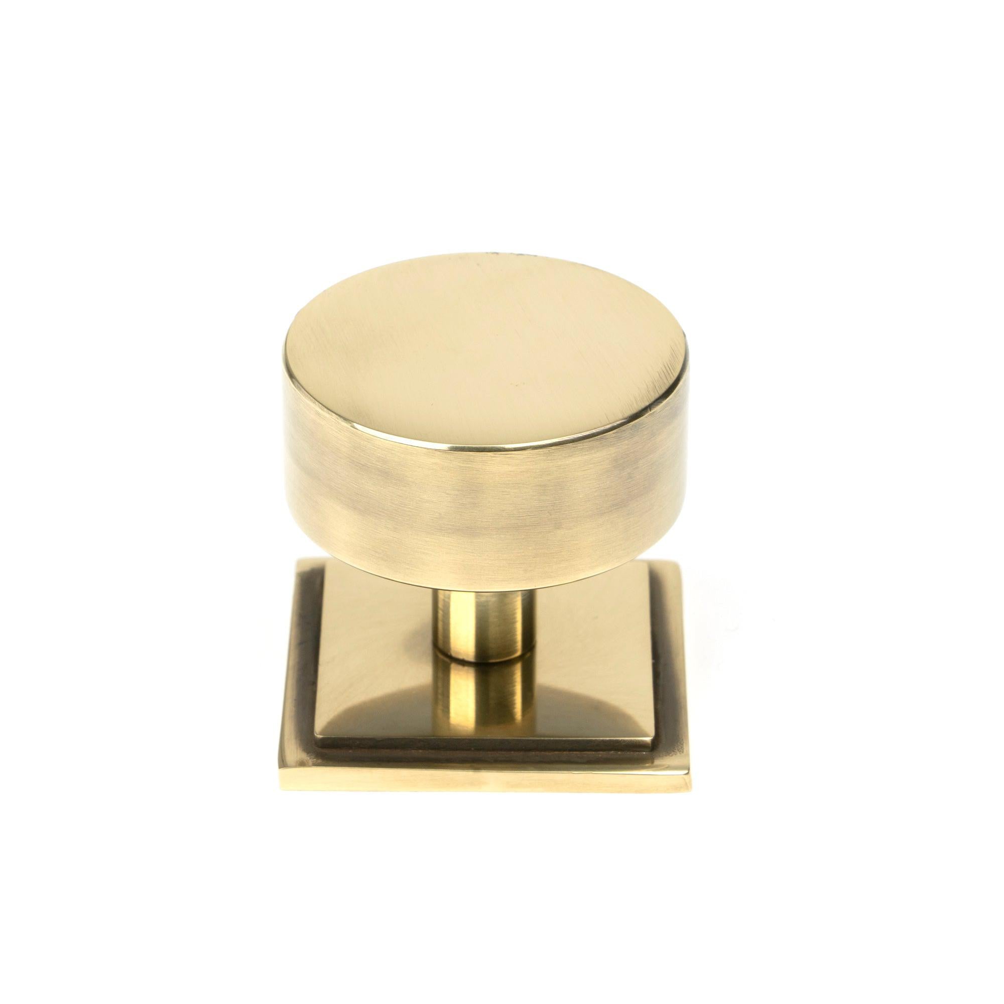 Aged Brass Kelso Cabinet Knob - 38mm (Square) | From The Anvil - Cabinet Knobs - From The Anvil - Yester Home