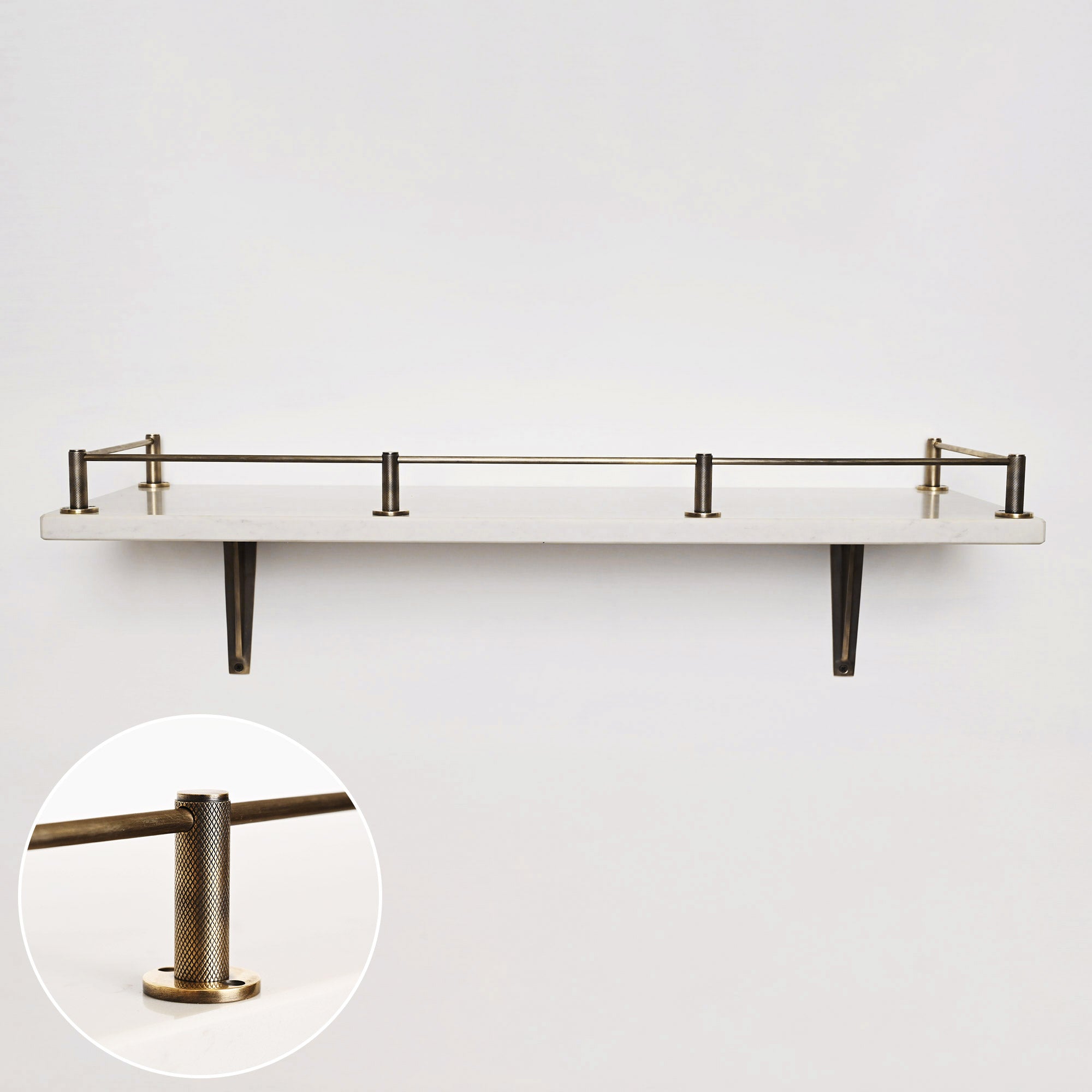 Knurled Gallery Shelf Rail | Aged Brass - Gallery Rails - Yester Home - Yester Home