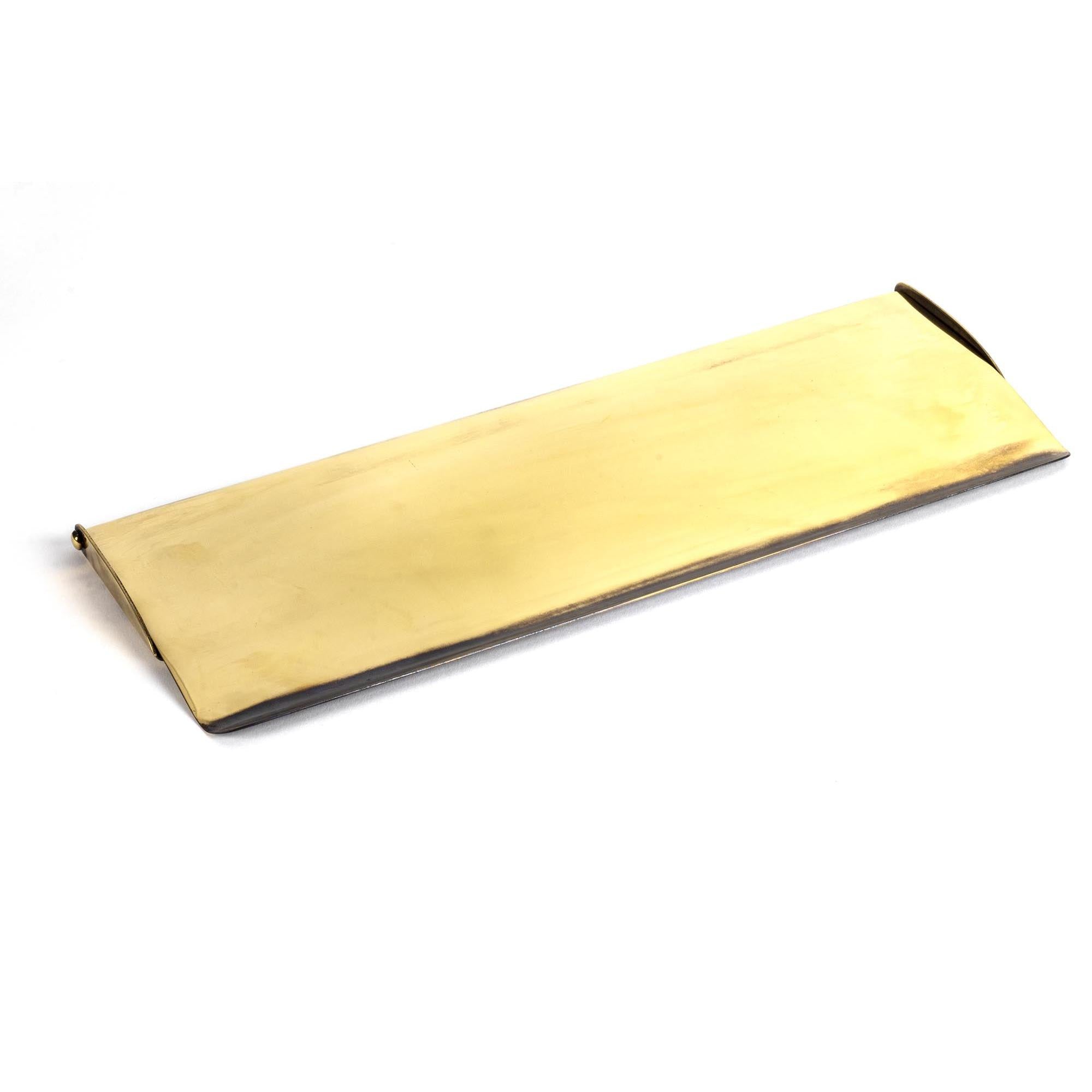 Aged Brass Large Letter Plate Cover | From The Anvil - Letter Plate Covers - From The Anvil - Yester Home