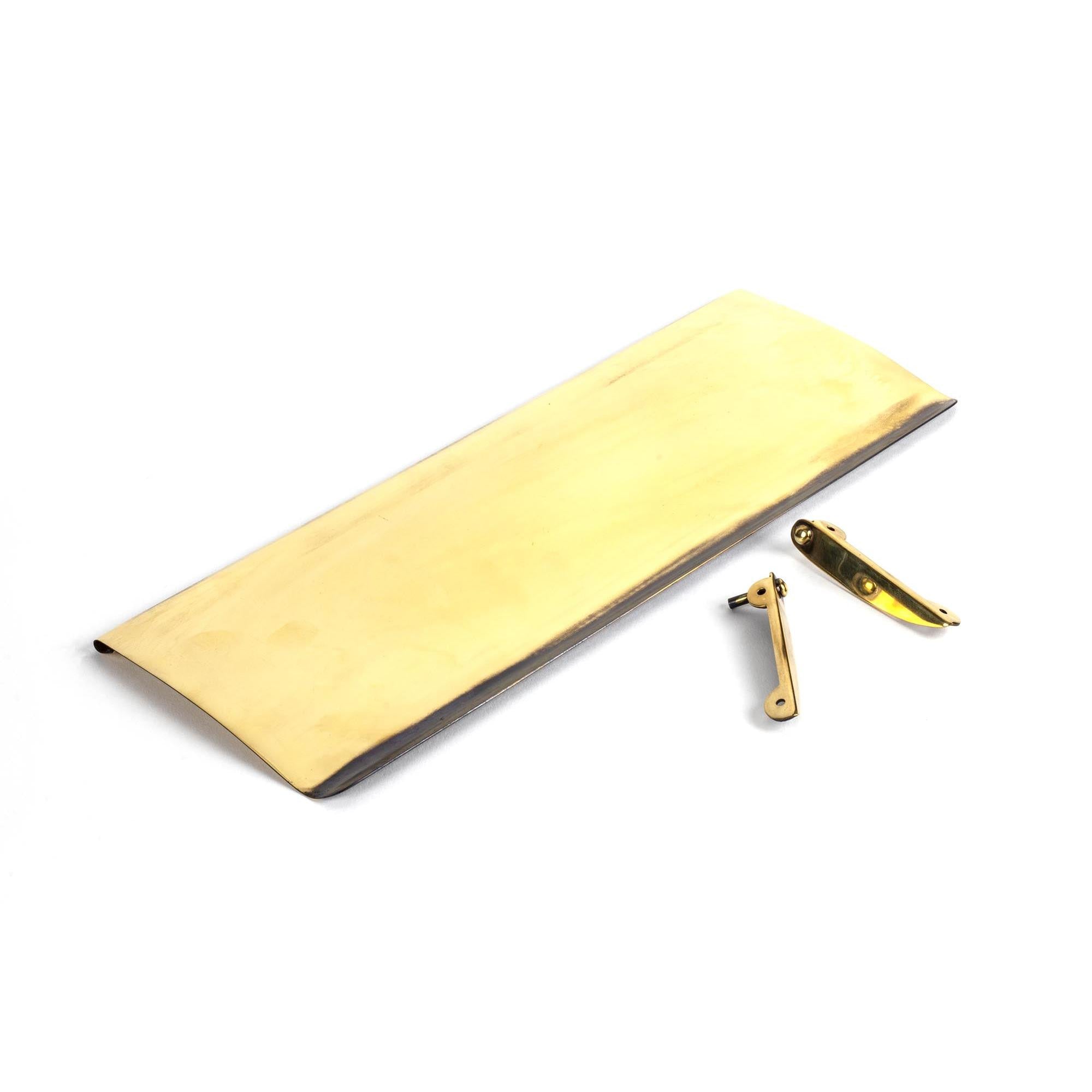 Aged Brass Large Letter Plate Cover | From The Anvil - Letter Plate Covers - From The Anvil - Yester Home