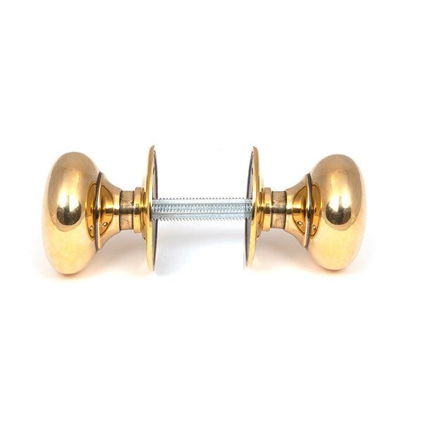Aged Brass Mushroom Mortice/Rim Knob Set | From The Anvil-Mortice Knobs-Yester Home