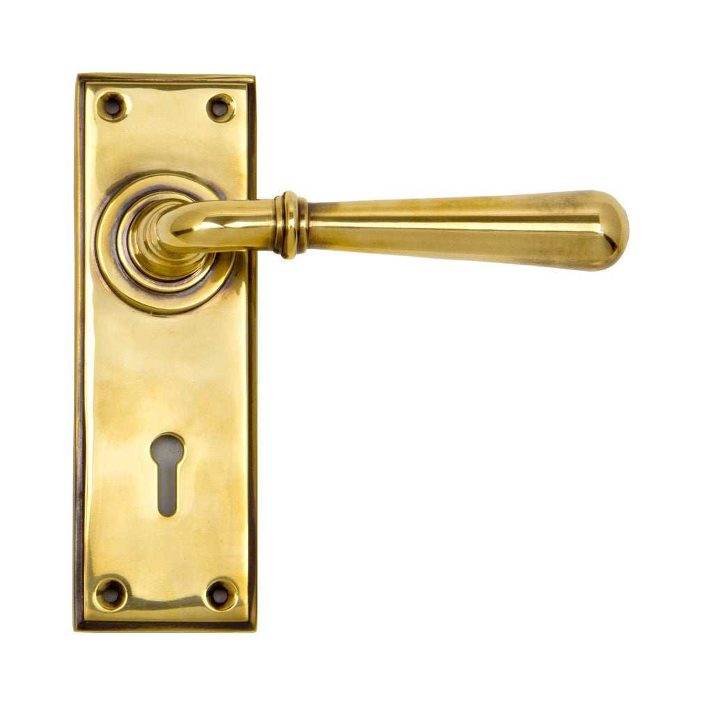 Aged Brass Newbury Lever Lock Set | From The Anvil-Lever Lock-Yester Home