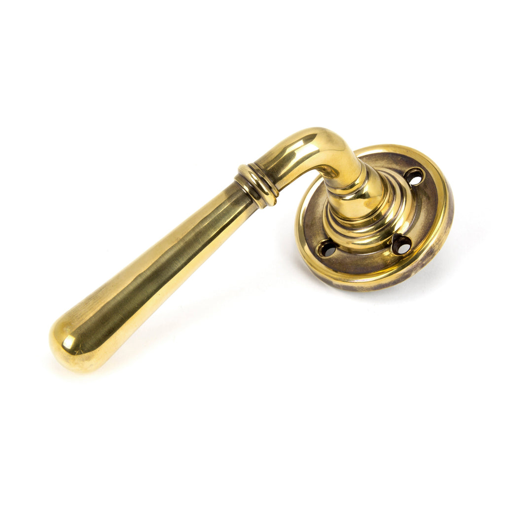 Aged Brass Newbury Lever on Rose Set | From The Anvil-Lever on Rose-Yester Home
