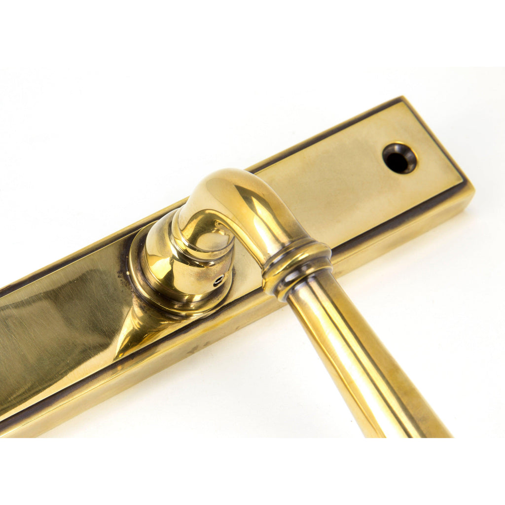 Aged Brass Newbury Slimline Lever Espag. Lock Set | From The Anvil-Espagnolette-Yester Home