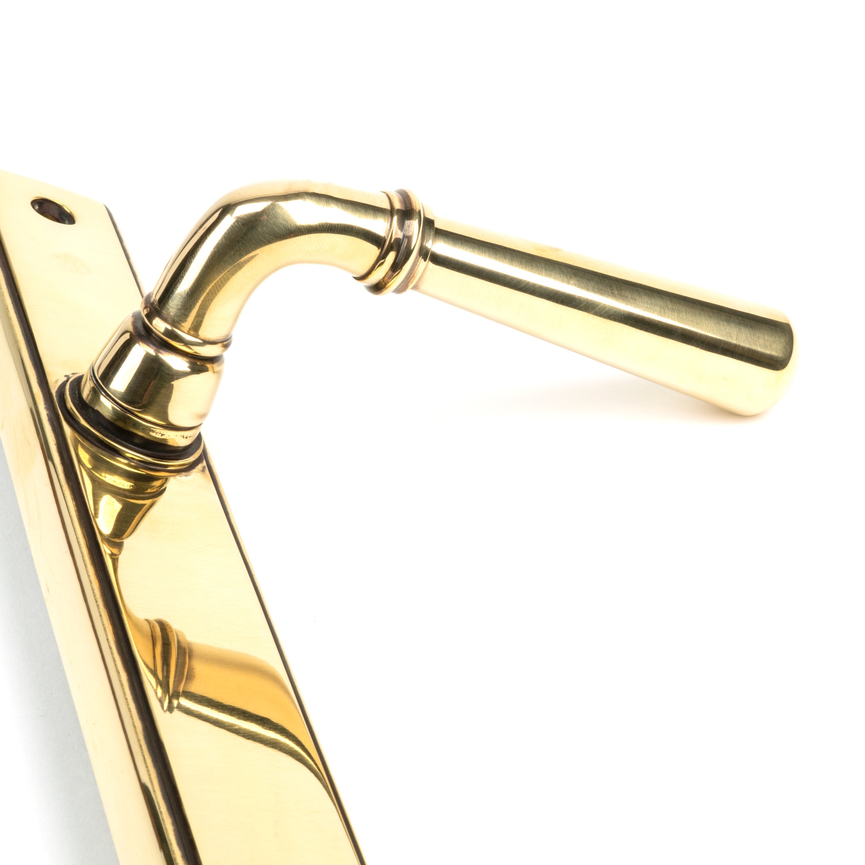 Aged Brass Newbury Slimline Lever Latch Set | From The Anvil-Espagnolette-Yester Home