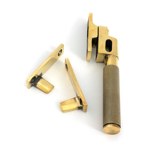 Aged Brass Night-Vent Locking Brompton Fastener - Night-Vent Fasteners - From The Anvil - Yester Home