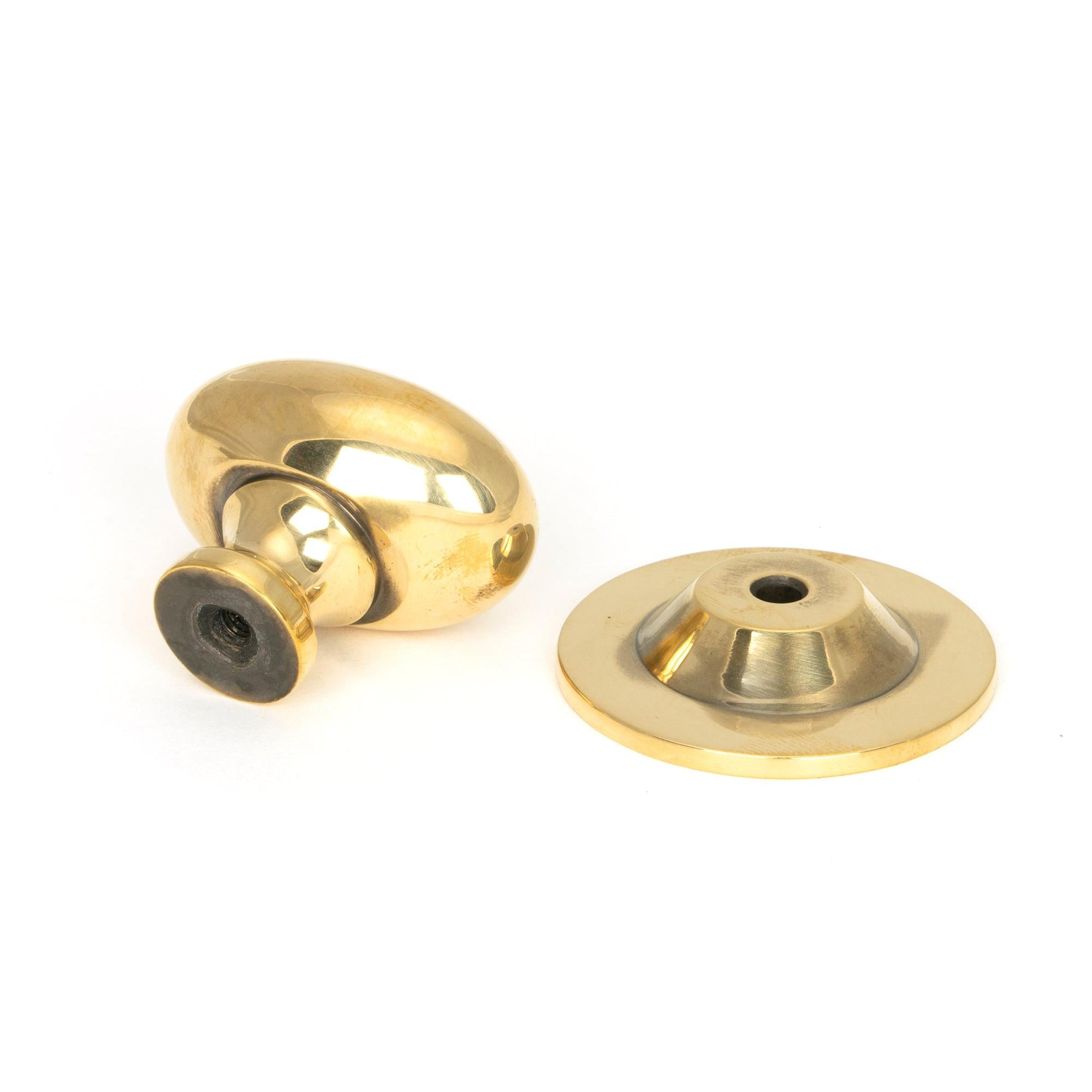 Aged Brass Oval Cabinet Knob 33mm | From The Anvil - Cabinet Knobs - From The Anvil - Yester Home