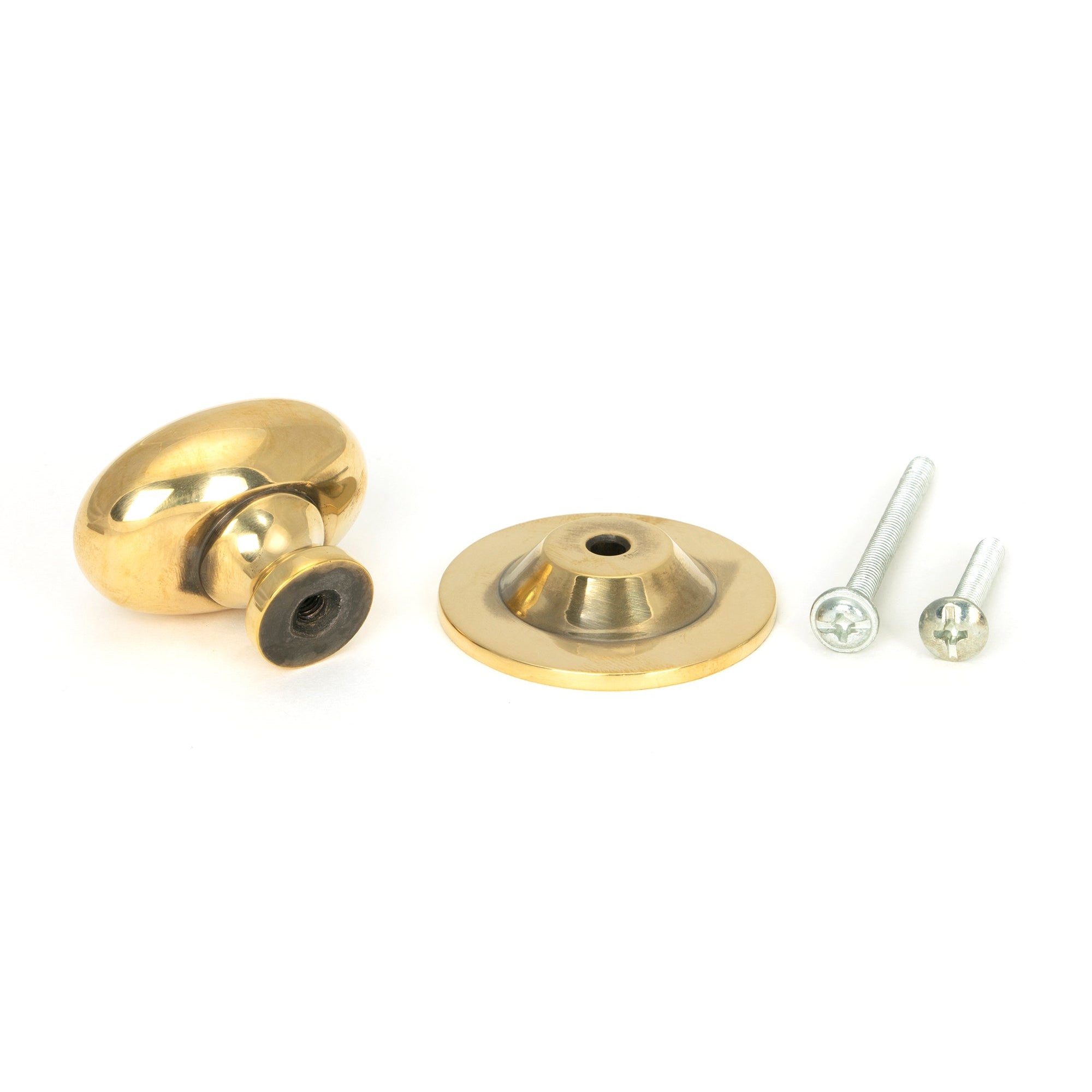 Aged Brass Oval Cabinet Knob 33mm | From The Anvil-Cabinet Knobs-Yester Home