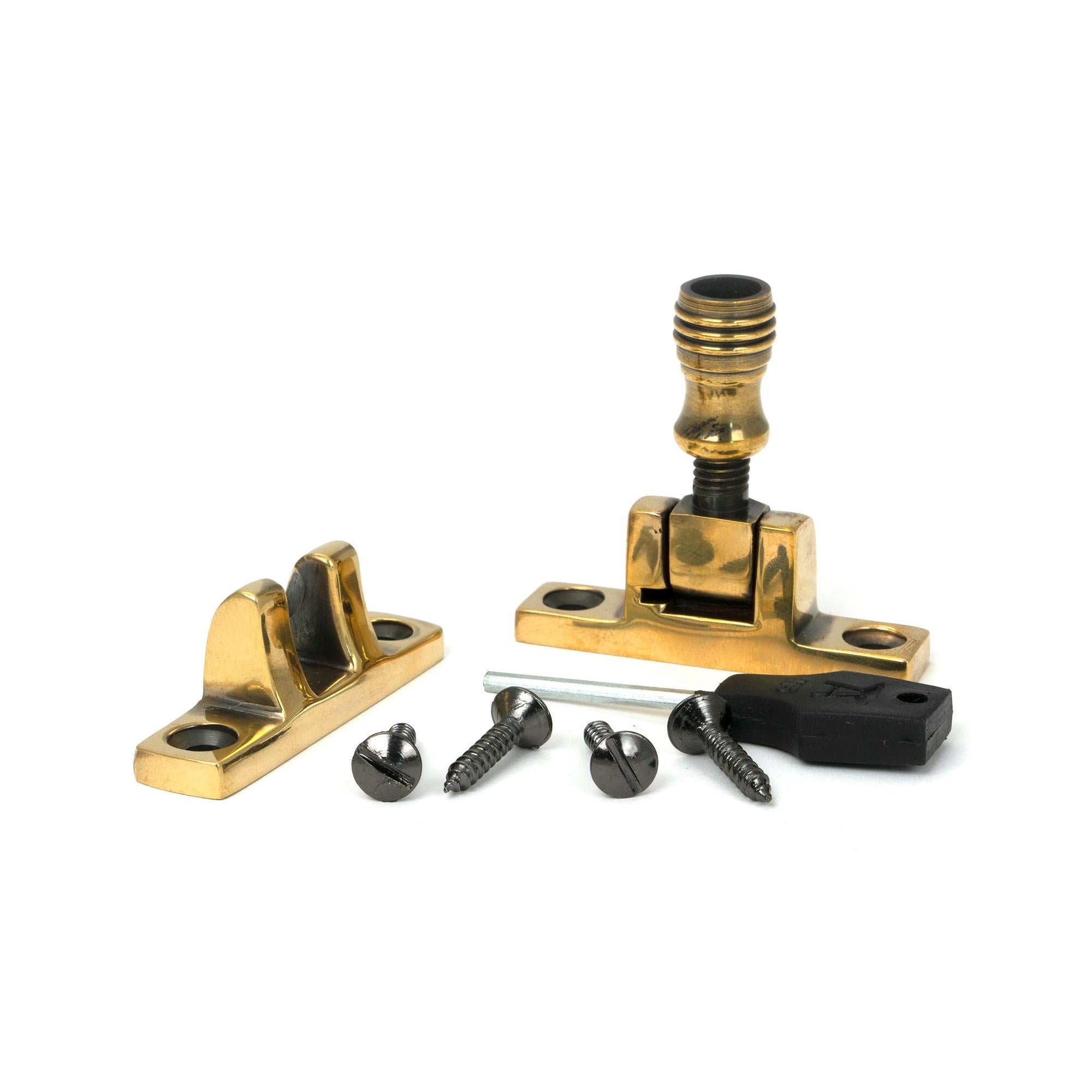 Aged Brass Prestbury Brighton Fastener - Narrow (Square) | From The Anvil - Brighton Fasteners - From The Anvil - Yester Home