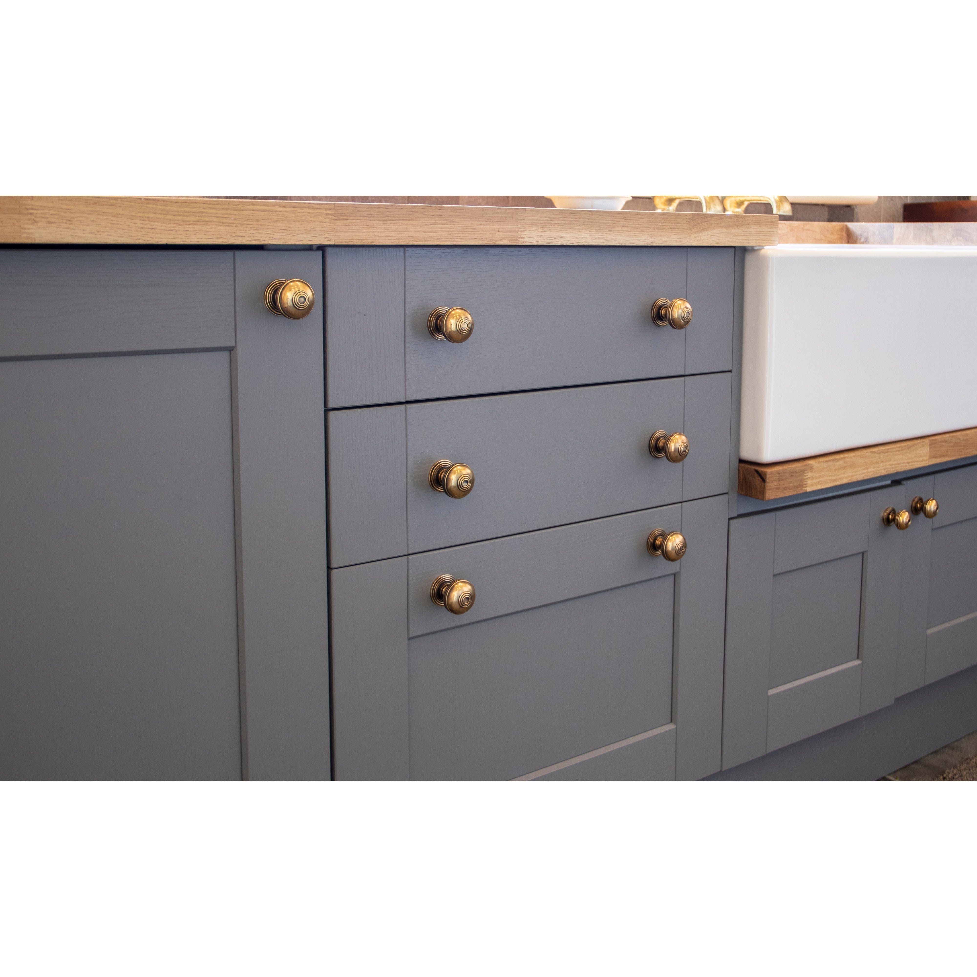 Aged Brass Prestbury Cabinet Knob 38mm | From The Anvil-Cabinet Knobs-Yester Home