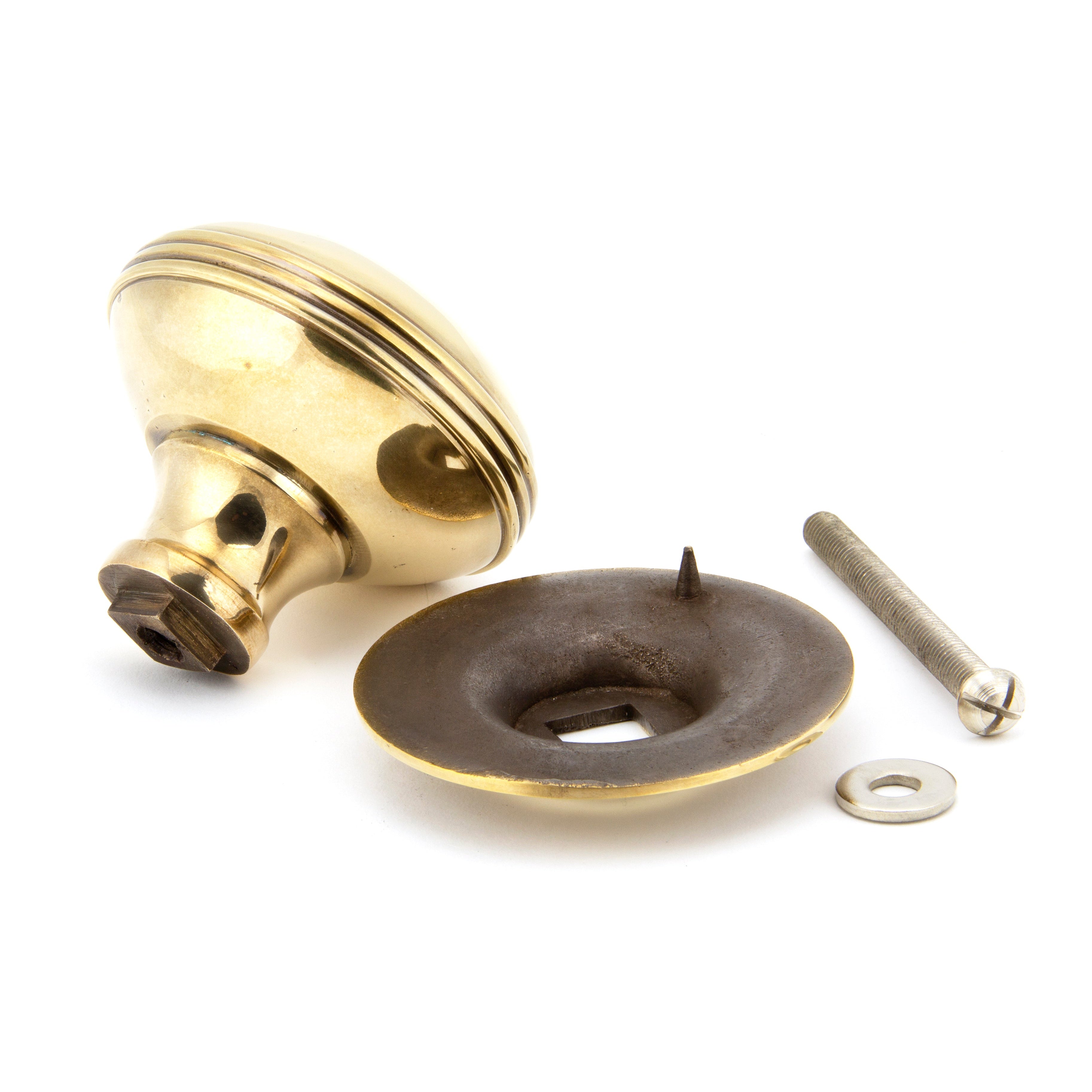 Aged Brass Prestbury Centre Door Knob | From The Anvil-Centre Door Knobs-Yester Home