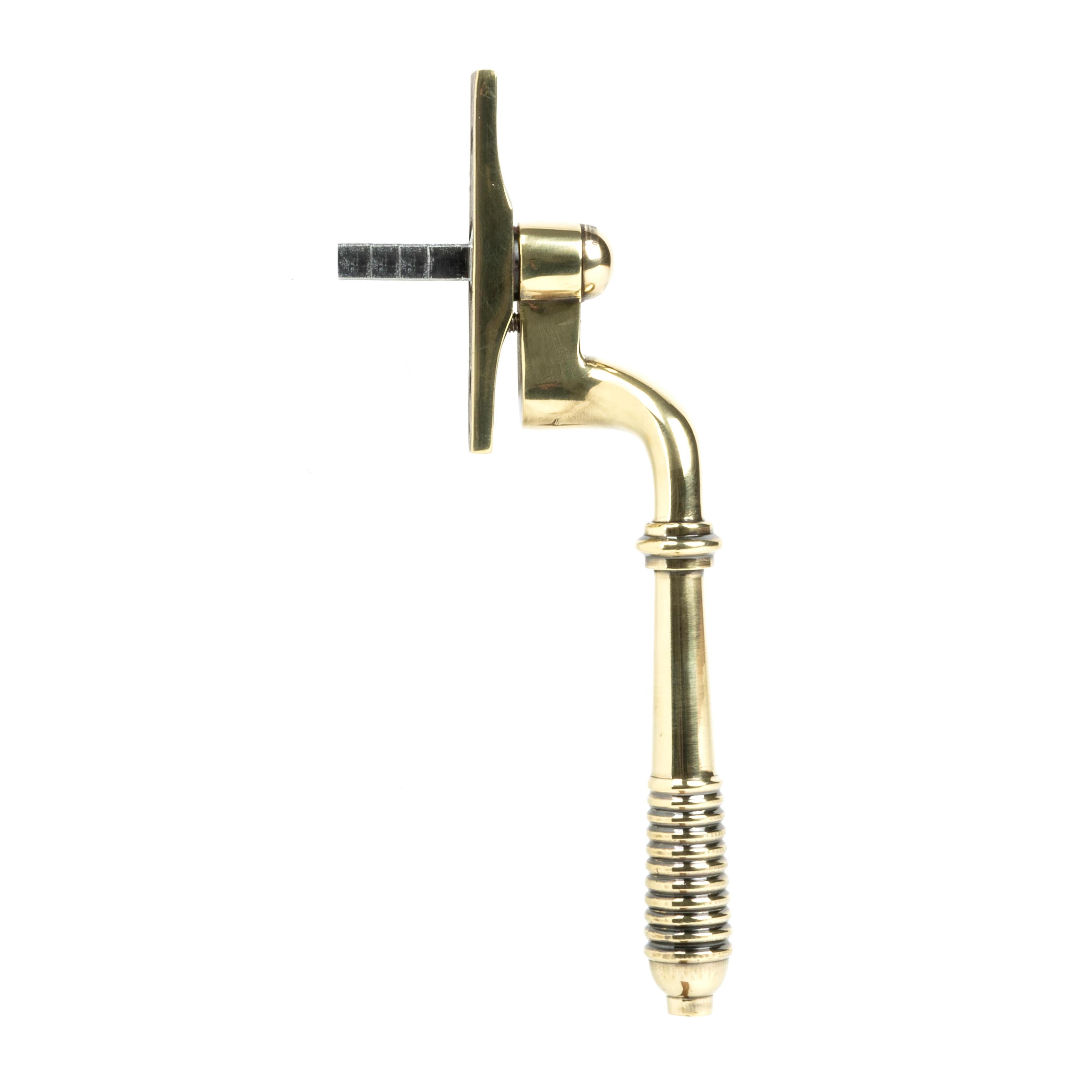 Aged Brass Reeded Espag - LH | From The Anvil - Espag. Fasteners - From The Anvil - Yester Home