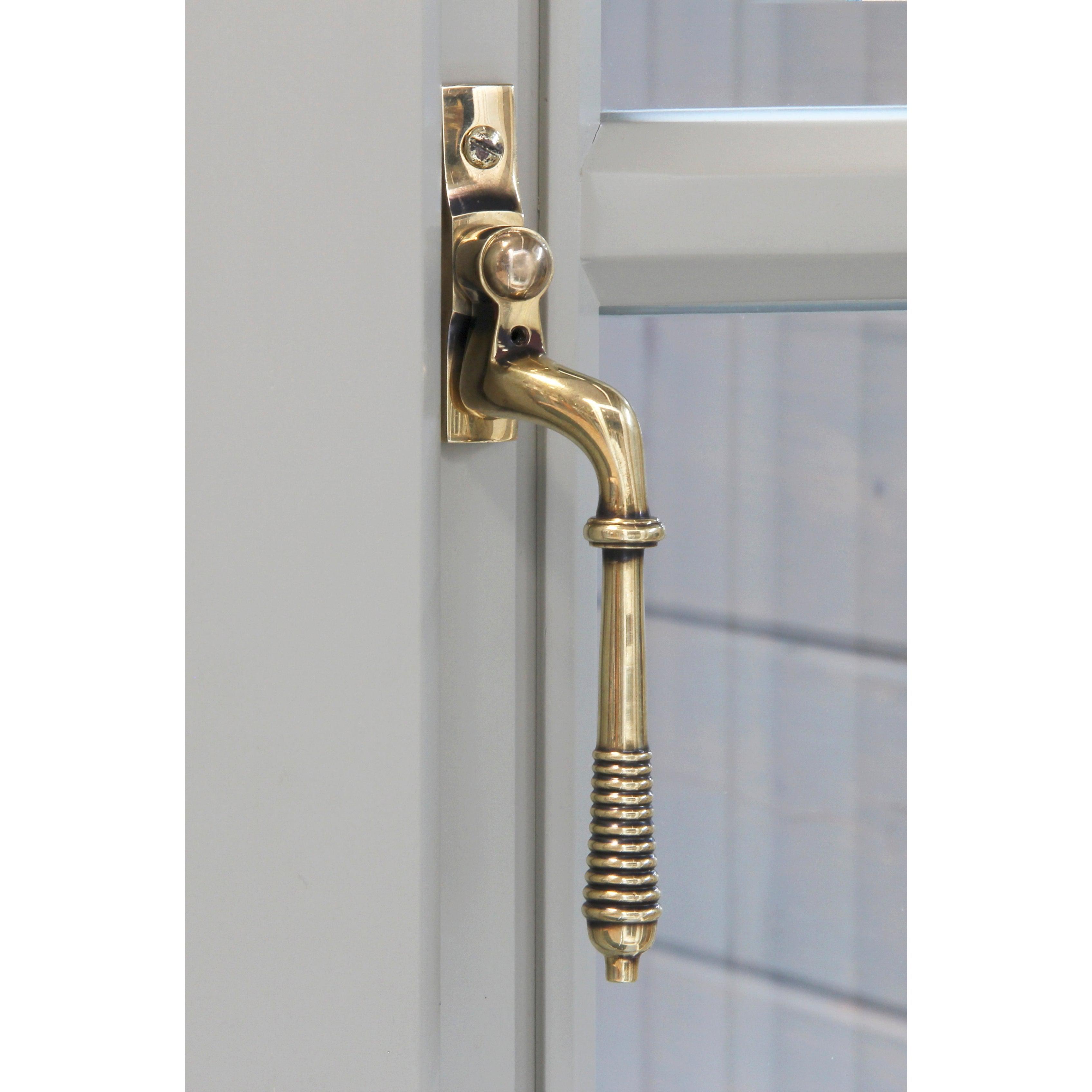 Aged Brass Reeded Espag - RH | From The Anvil-Espag. Fasteners-Yester Home