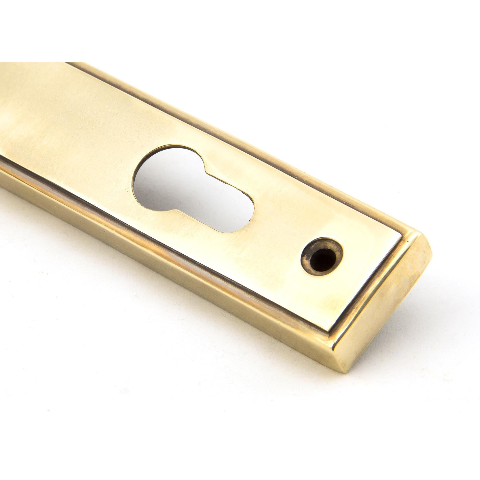 Aged Brass Reeded Slimline Lever Espag. Lock Set | From The Anvil - Espagnolette - From The Anvil - Yester Home
