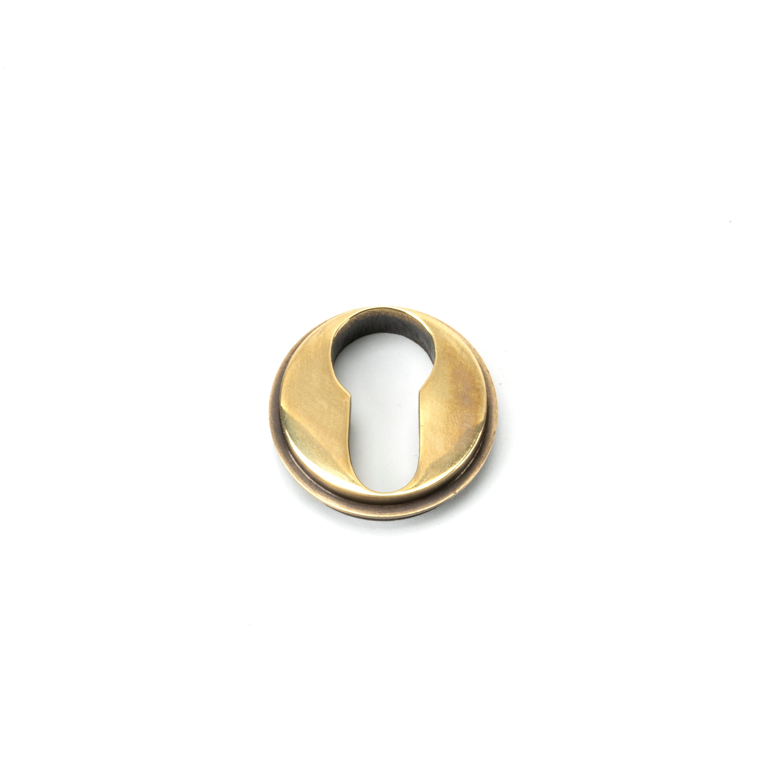 Aged Brass Round Euro Escutcheon (Square) | From The Anvil-Euro Escutcheons-Yester Home