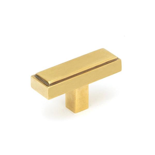 Aged Brass Scully T-Bar | From The Anvil-Cabinet Knobs-Yester Home