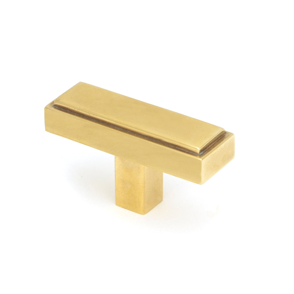 Aged Brass Scully T-Bar | From The Anvil-Cabinet Knobs-Yester Home