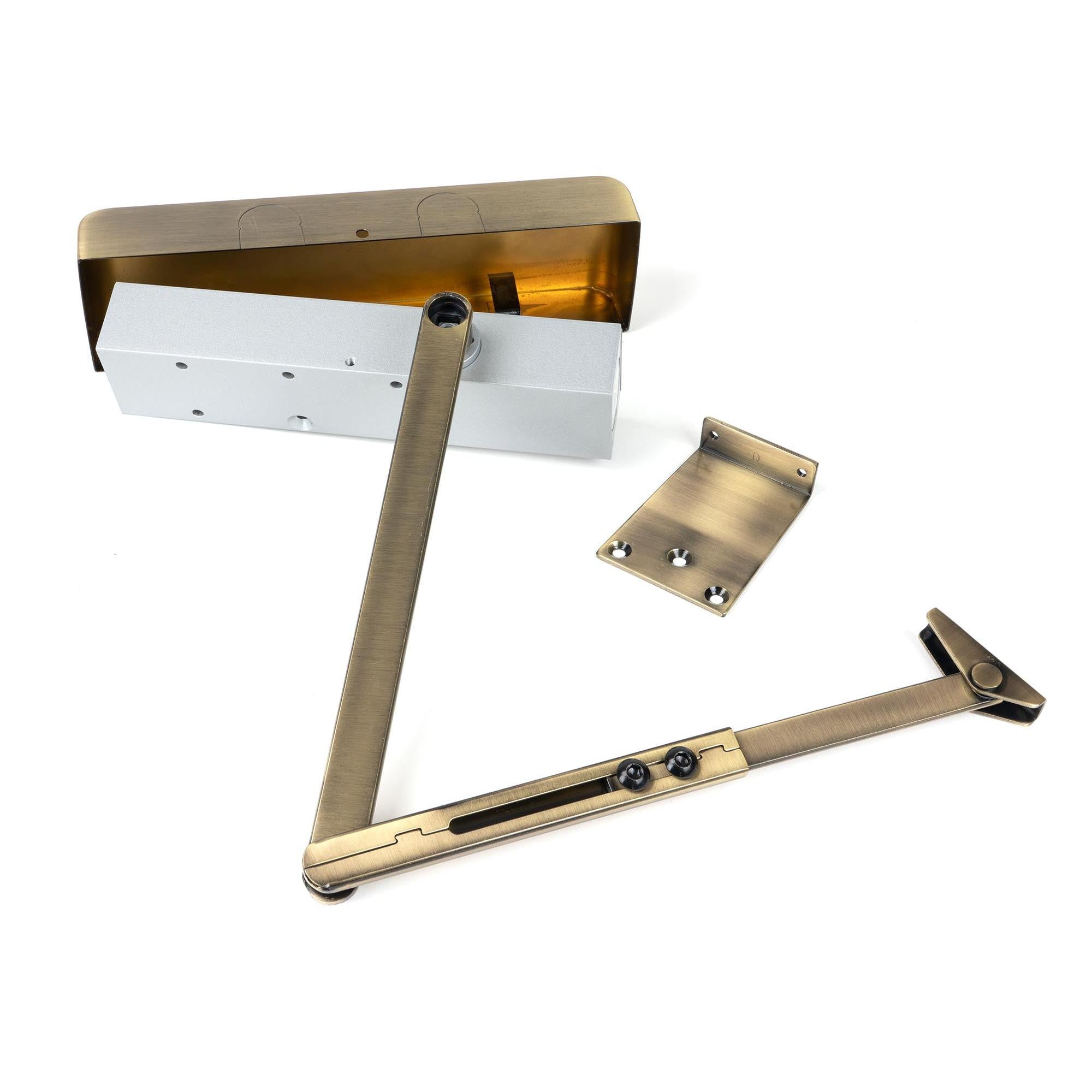 Aged Brass Size 2-5 Door Closer & Cover | From The Anvil - Door Closer & Cover - From The Anvil - Yester Home