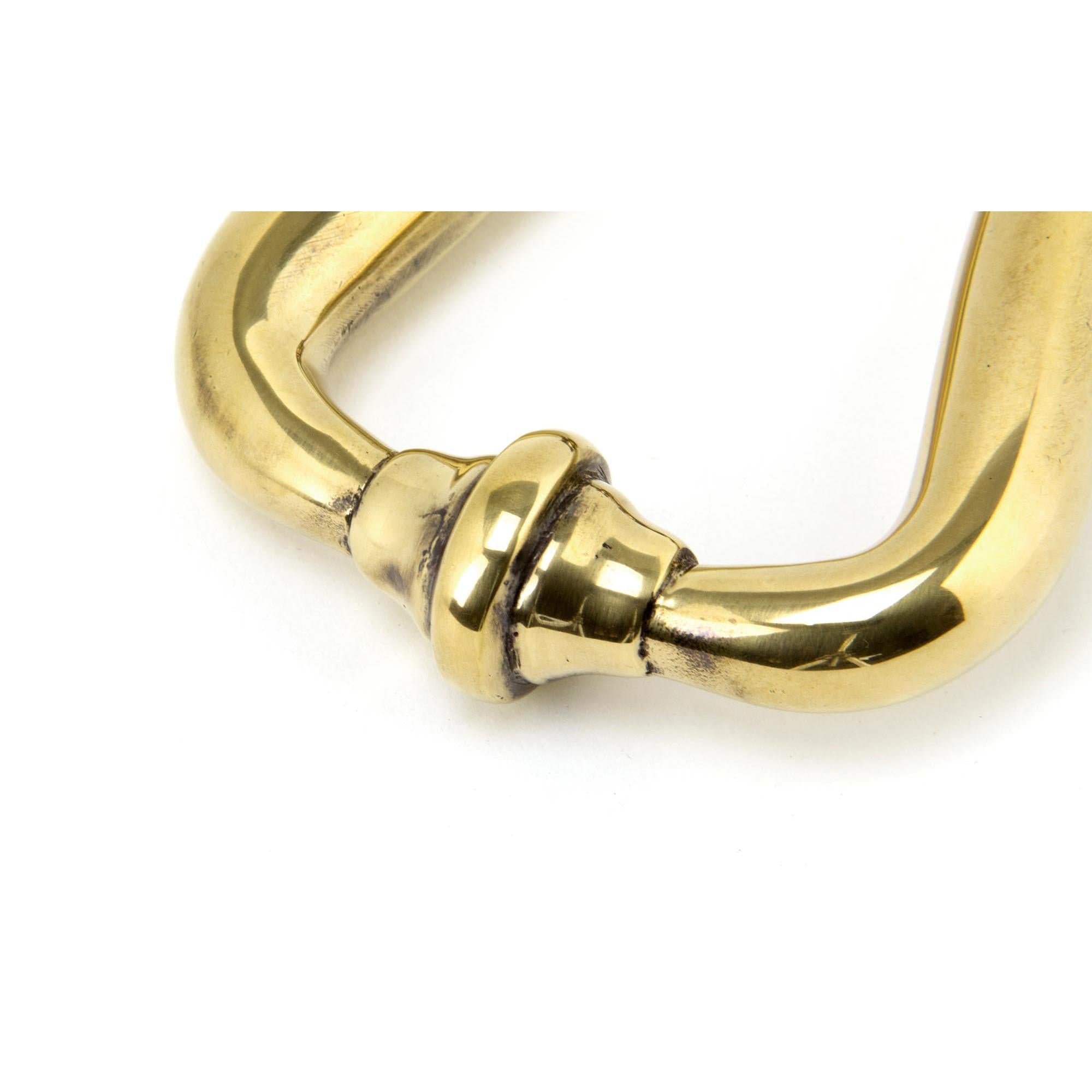 Aged Brass Slimline Art Deco Door Knocker | From The Anvil - Bolt-Through Door Knockers - From The Anvil - Yester Home