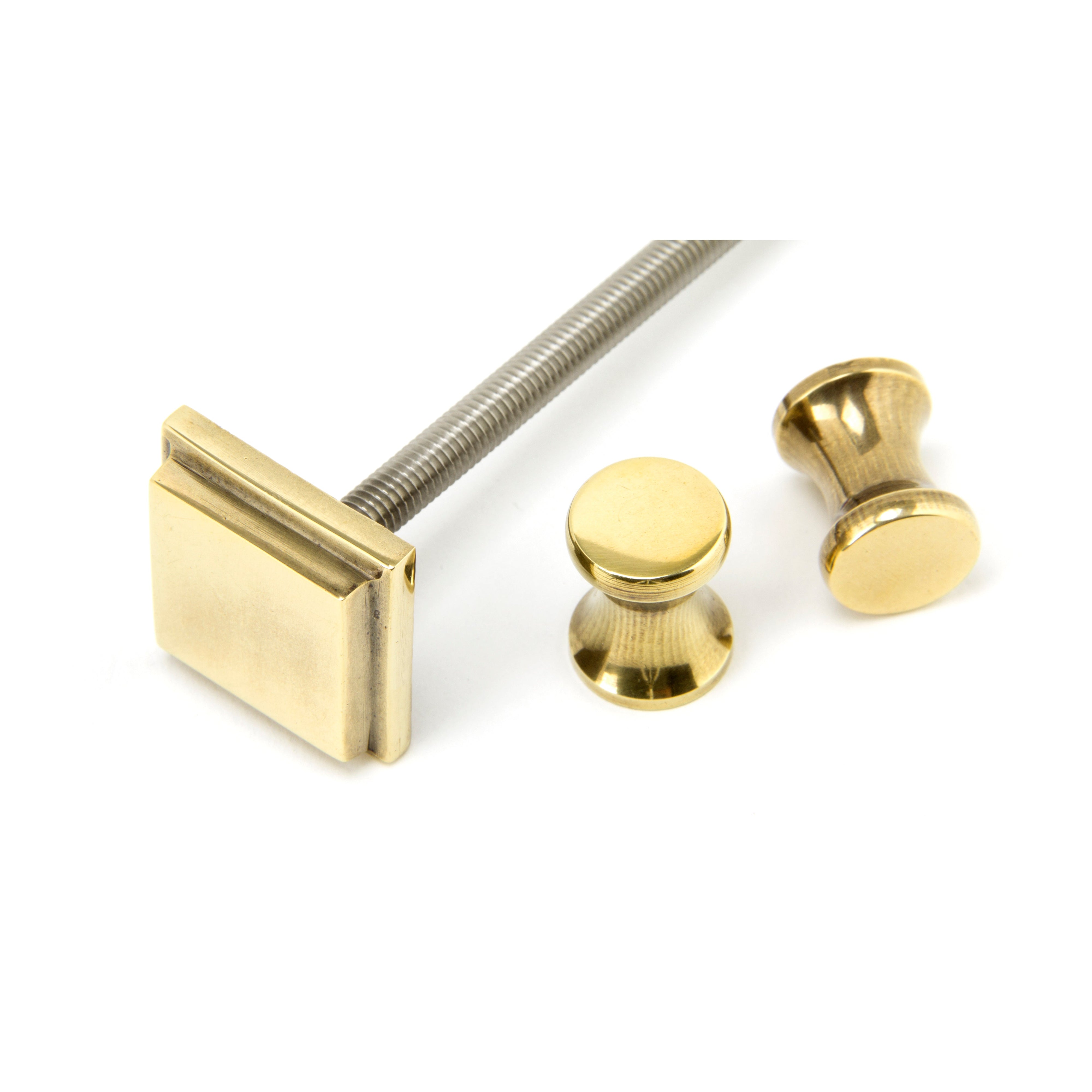 Aged Brass Slimline Art Deco Door Knocker | From The Anvil-Bolt-Through Door Knockers-Yester Home