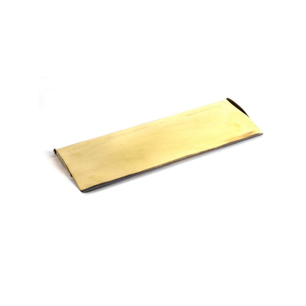 Aged Brass Small Letter Plate Cover | From The Anvil-Letter Plate Covers-Yester Home