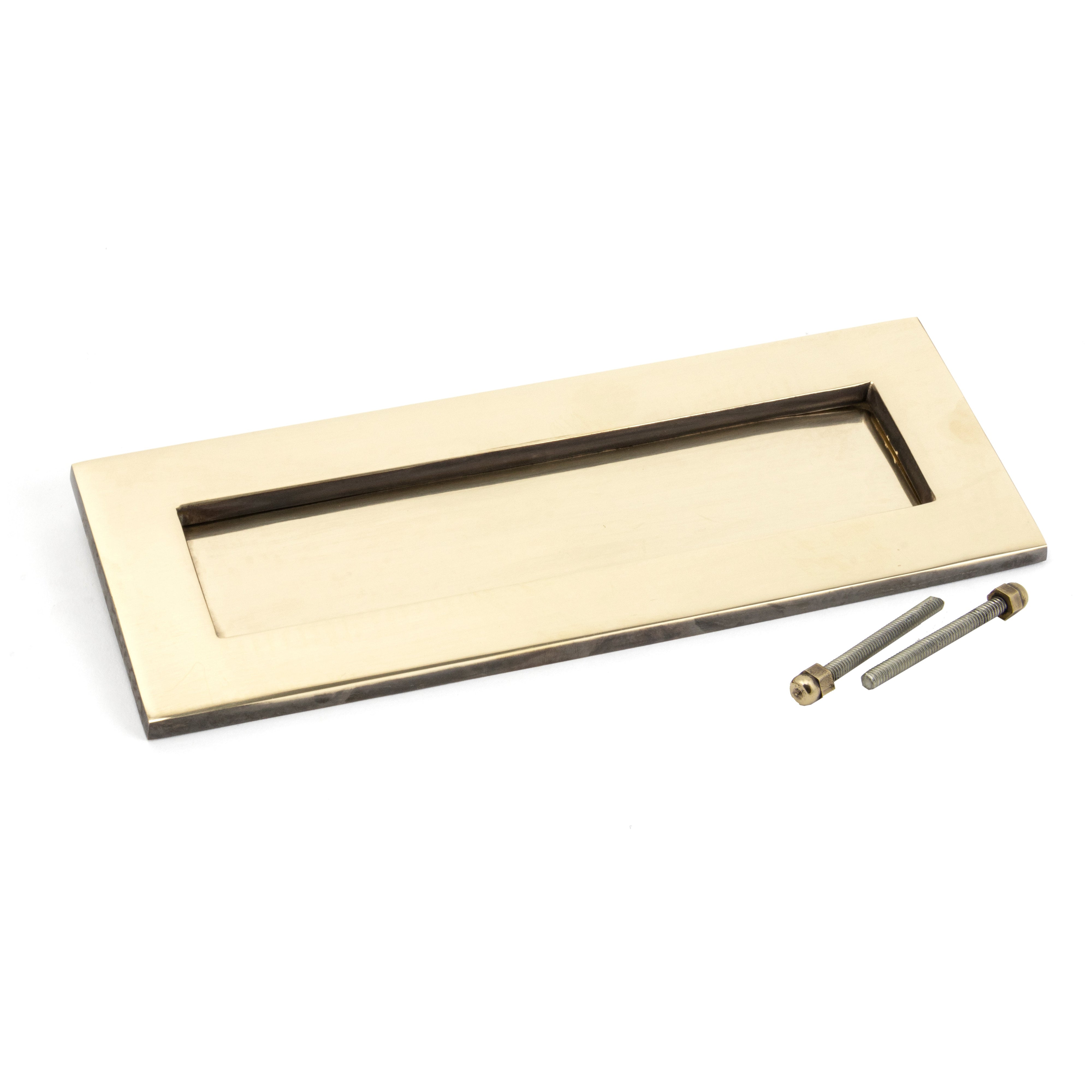 Aged Brass Small Letter Plate | From The Anvil-Letter Plates-Yester Home