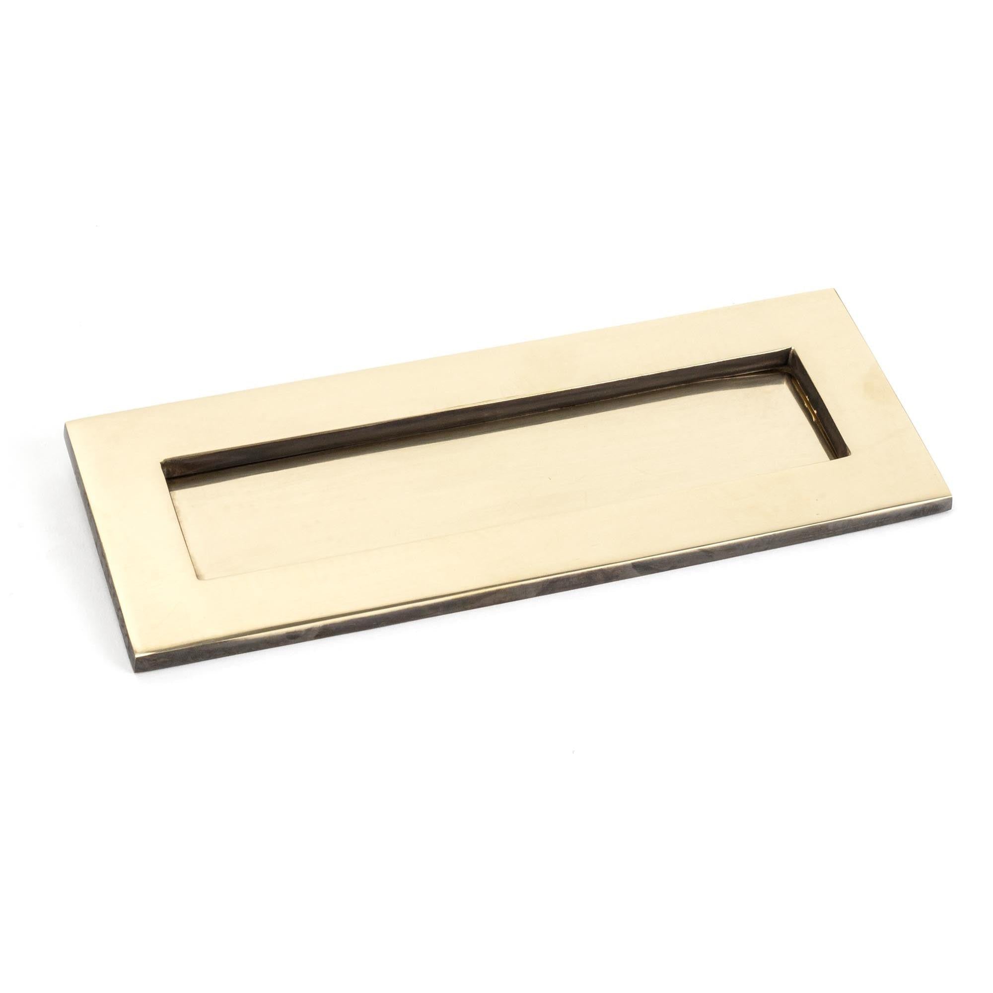 Aged Brass Small Letter Plate | From The Anvil - Letter Plates - From The Anvil - Yester Home