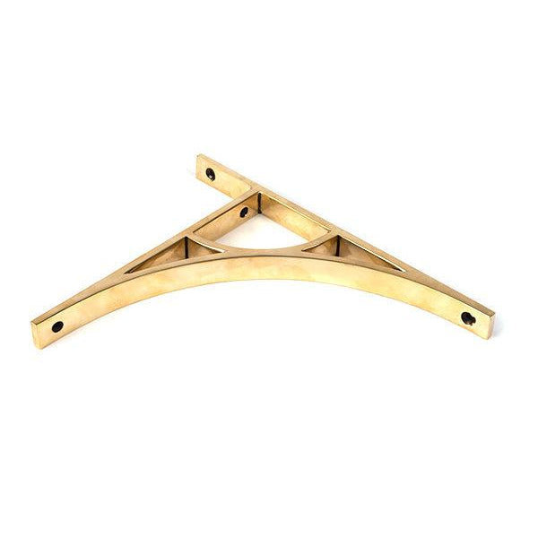 Aged Brass Tyne Shelf Bracket (260mm x 200mm) | From The Anvil-Shelf Brackets-Yester Home