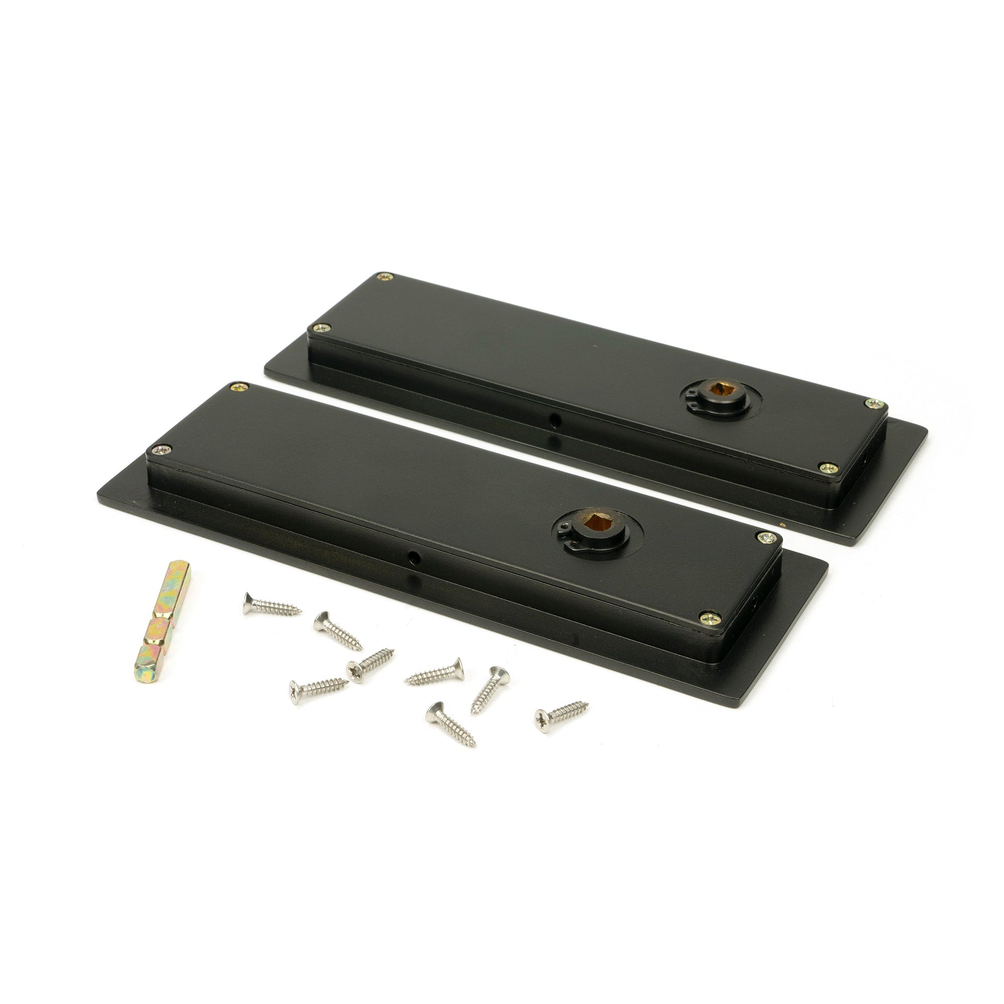 Aged Bronze 175mm Plain Rectangular Pull - Privacy Set | From The Anvil-Cabinet Pulls-Yester Home