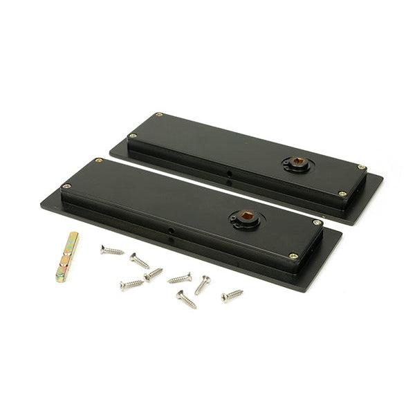 Aged Bronze 175mm Plain Rectangular Pull - Privacy Set | From The Anvil-Cabinet Pulls-Yester Home