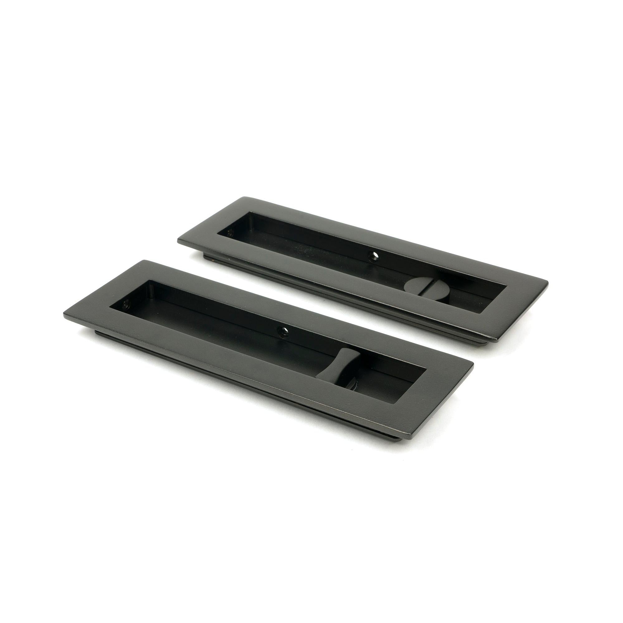 Aged Bronze 175mm Plain Rectangular Pull - Privacy Set | From The Anvil - Cabinet Pulls - From The Anvil - Yester Home