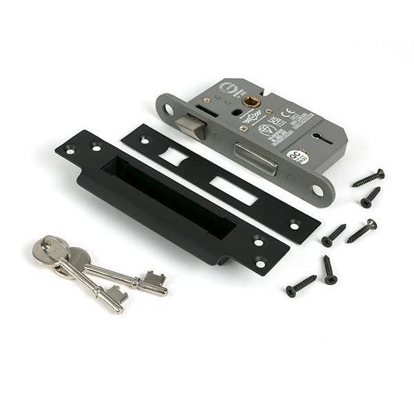 Aged Bronze 2½" 5 Lever BS Sash Lock KA - Sash Locks - From The Anvil - Yester Home