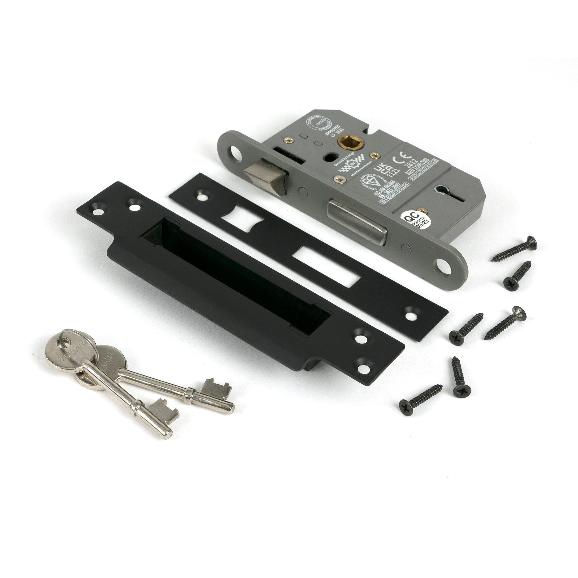 Aged Bronze 2½" 5 Lever BS Sash Lock KA - Sash Locks - From The Anvil - Yester Home